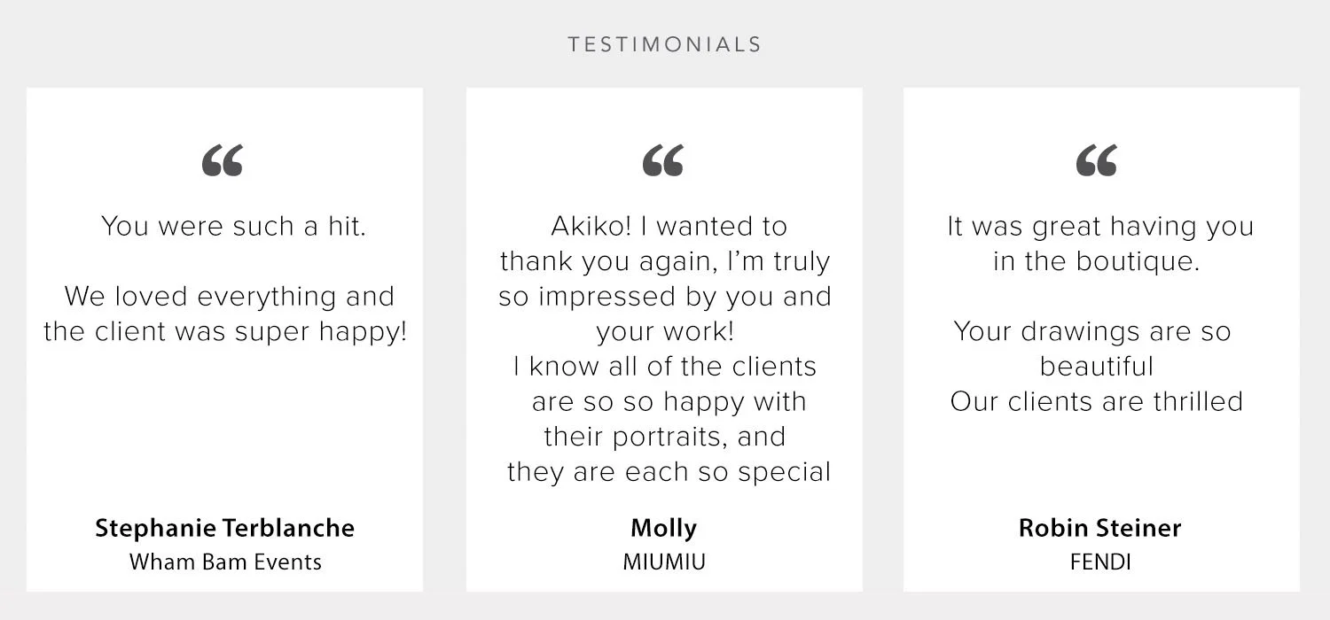 Event Live Sketch Artist Testimonials