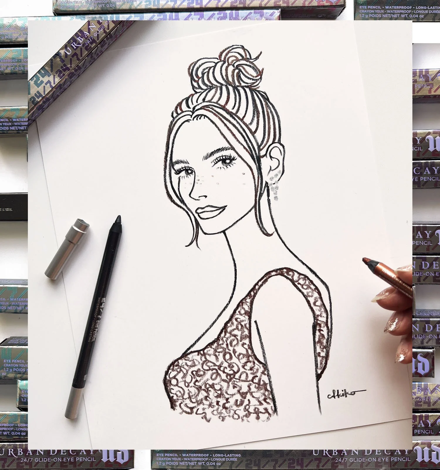 UrbanDecay x Hailey Bieber 24/7 Eye Pencil Campaign
