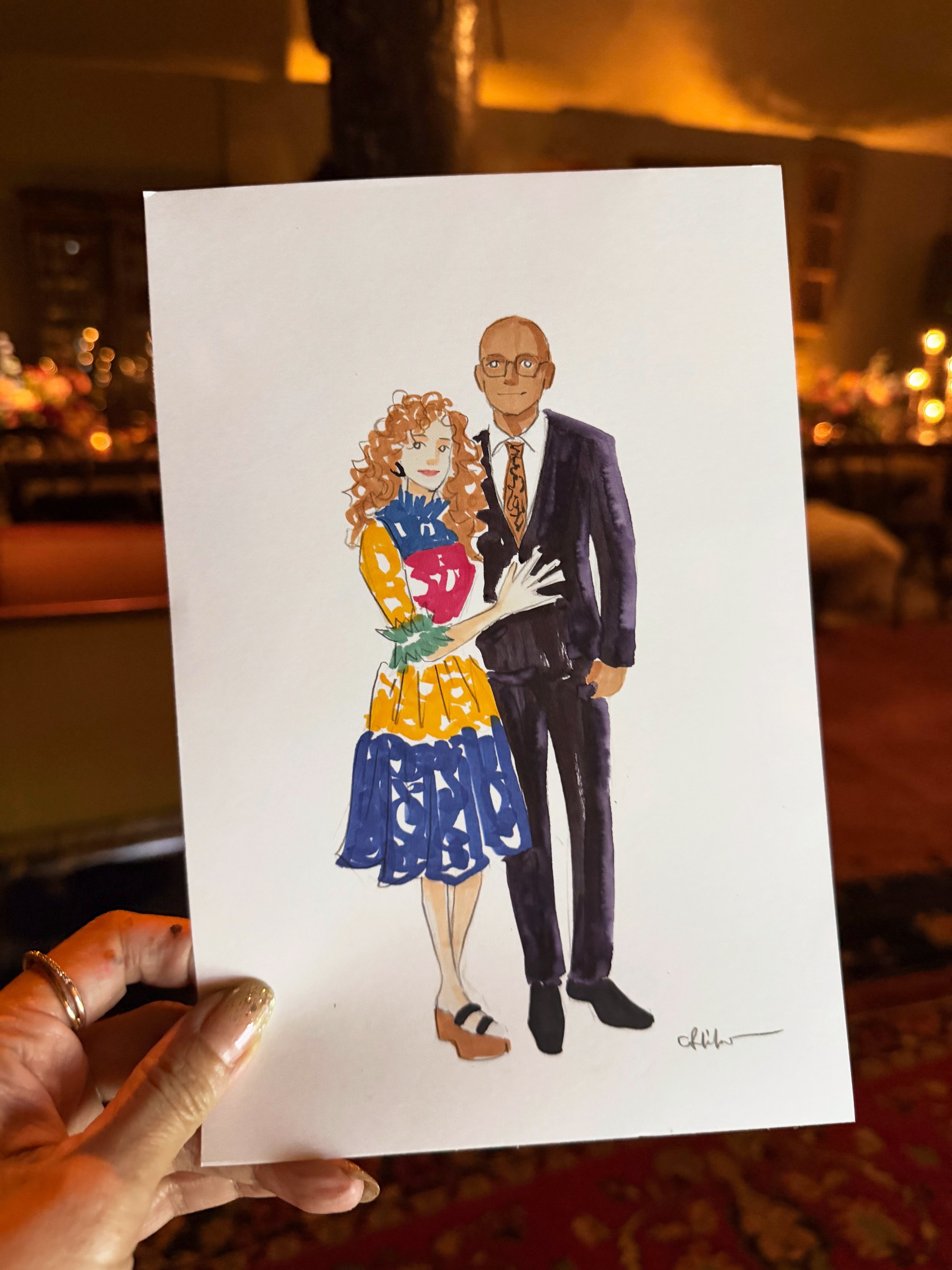 Quick sketching at this one of a kind, absolutely gorgeous wedding! 

Thank you so much for having me @everly.sands @alysonfoxevents 🤍 It was such a beautiful celebration.
