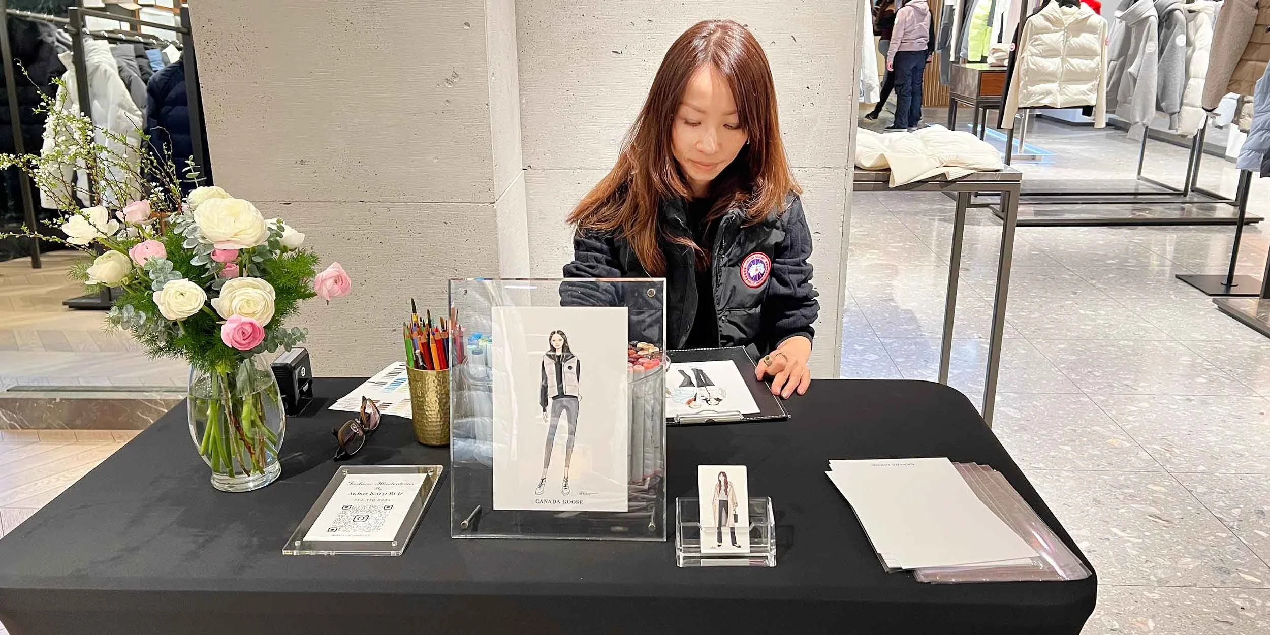 Live Fashion Illustration for Canada Goose 