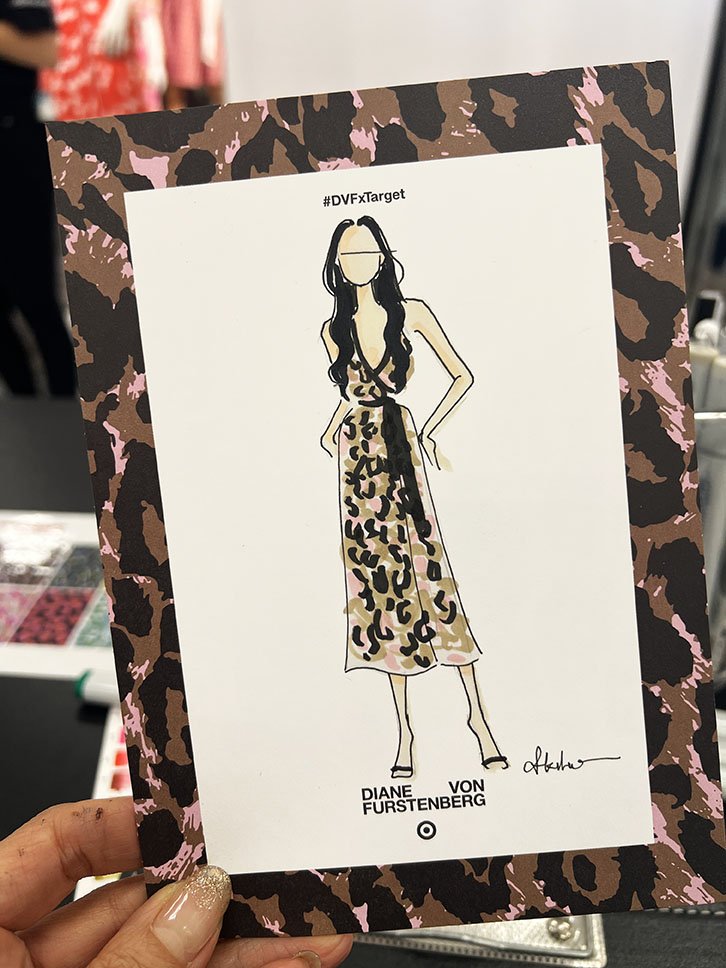 fashion illustration for Target x DVF collaboration event