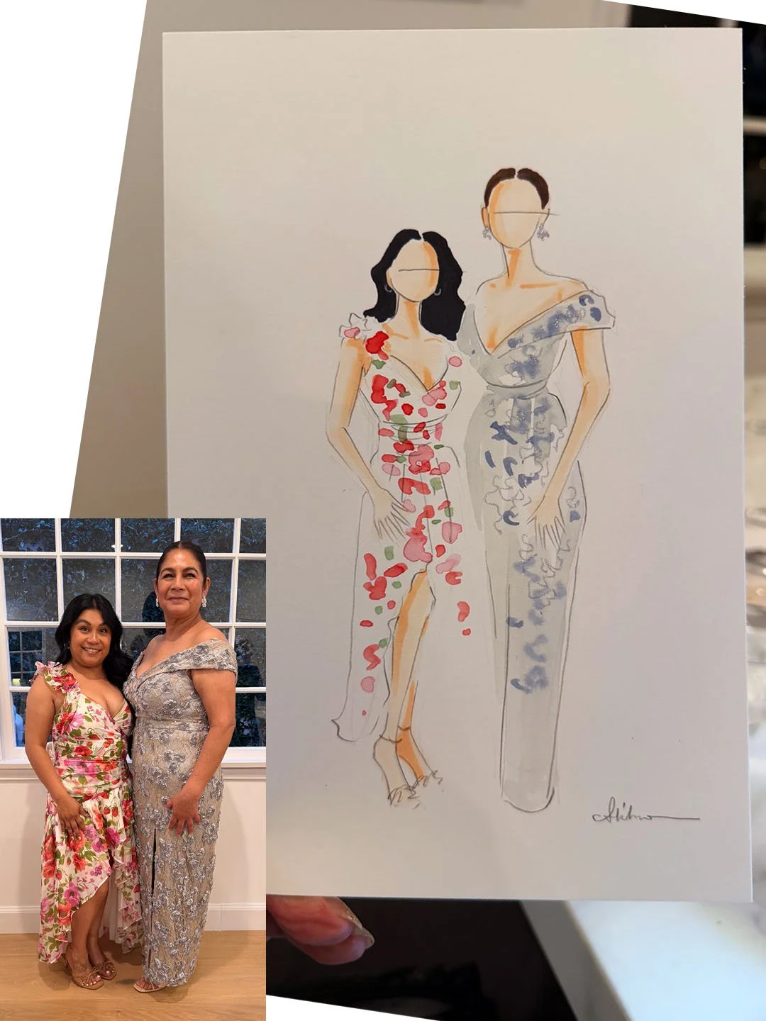 wedding guests live illustrations