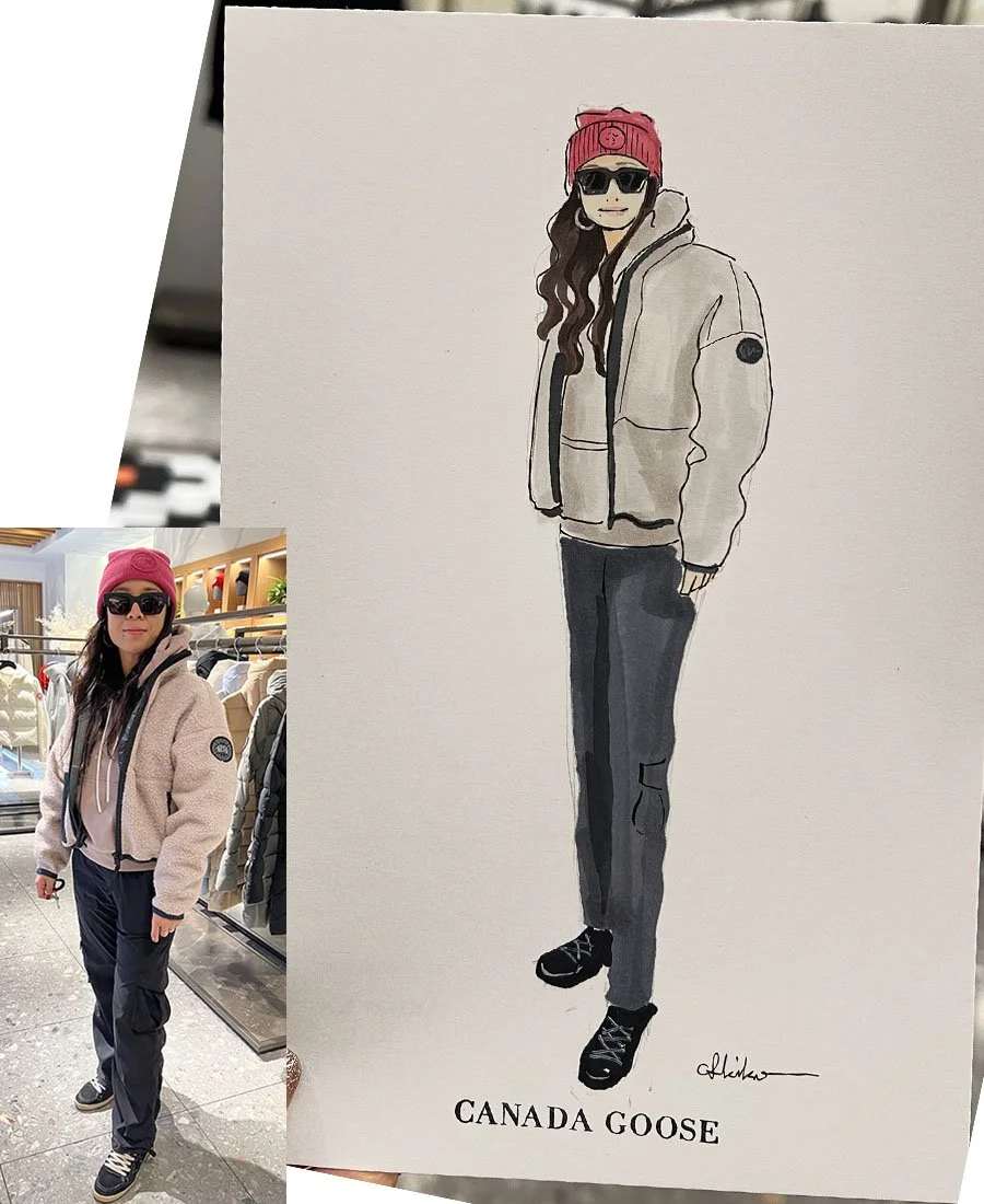 fashion live drawing for Canada Goose