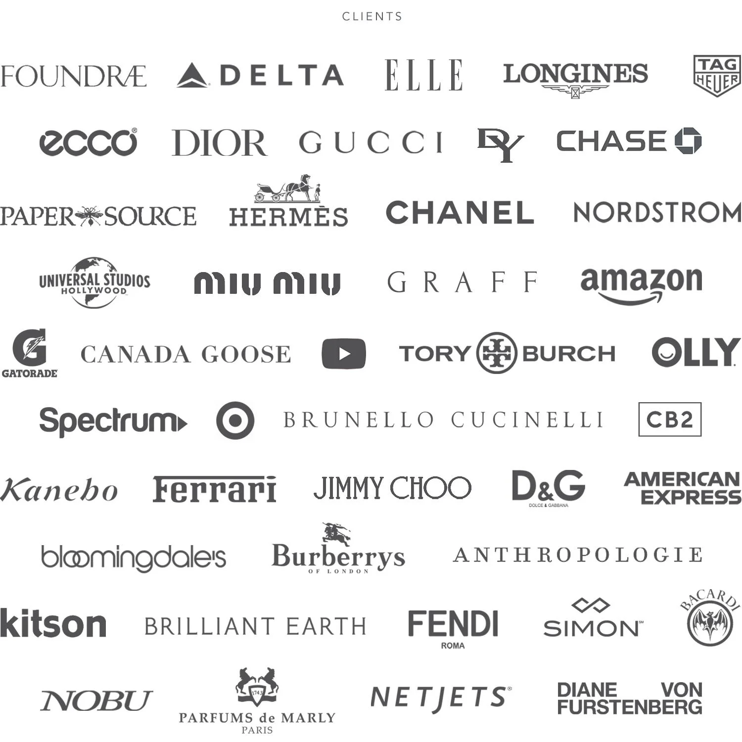 live sketch artist in Los Angeles, CA client list