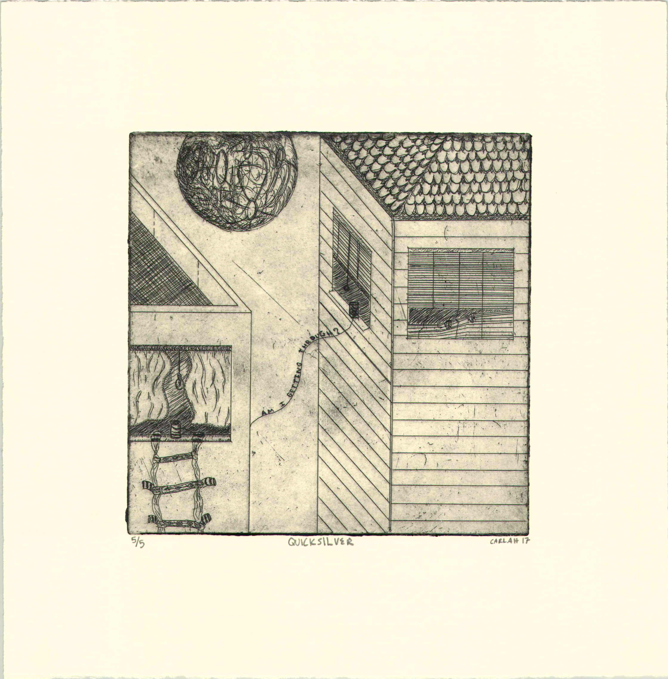  "QUICKSILVER" / 5 of 5 / ETCHING / 8X8IN  