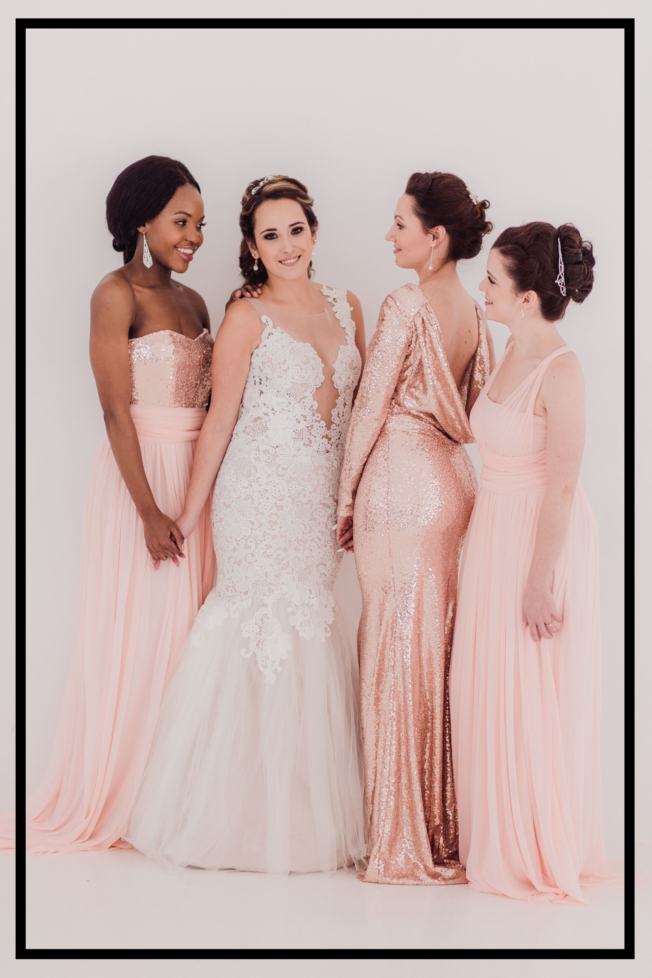 Mesh & Sequin BM dress - Bespoke lace bridal gown with open back, plunging neckline and asymmetrical shoulder detail - Full length sequin evening gown - Renaissance wrap dress with fine mesh