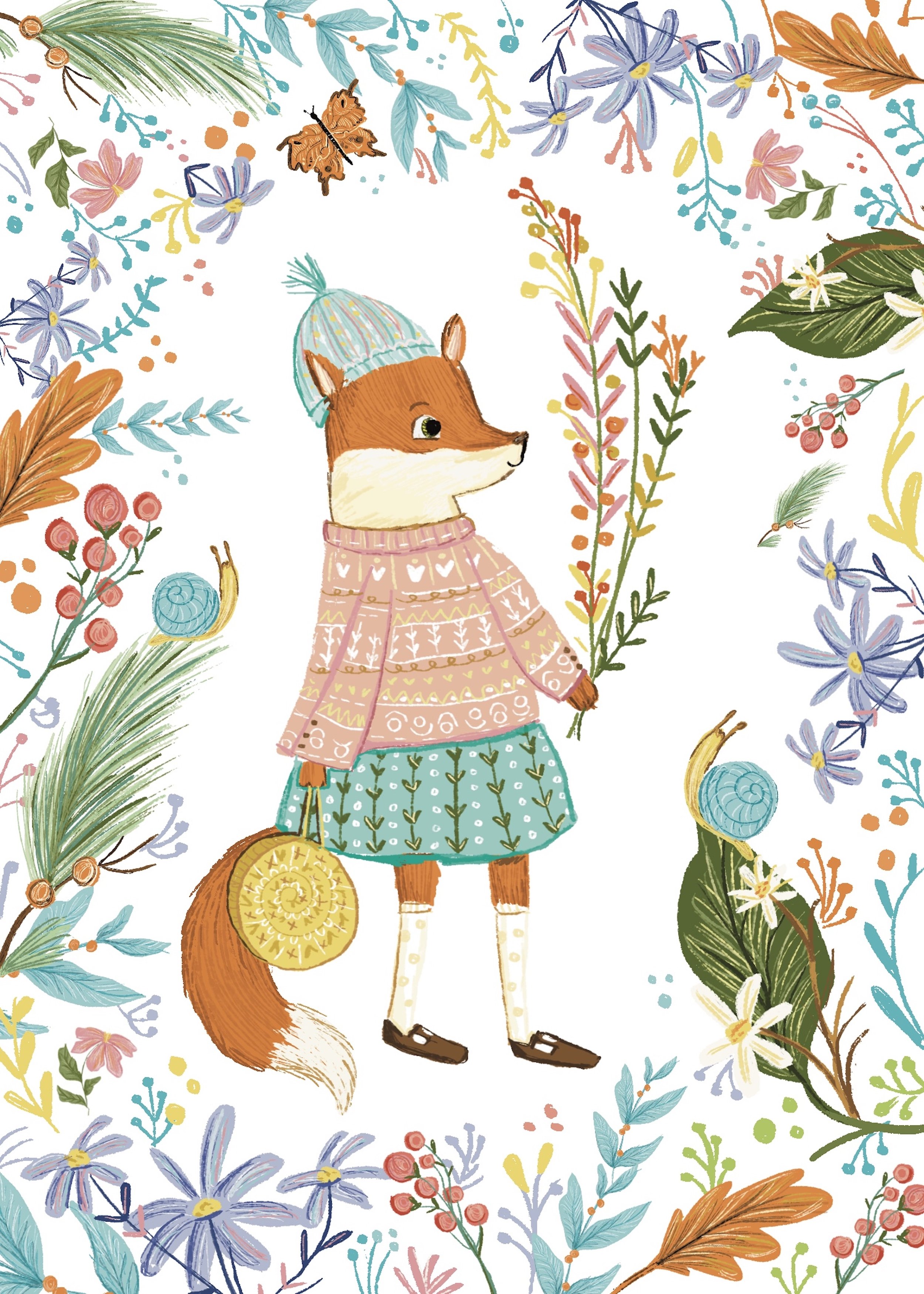 Fox and flowers_Greetings.jpg