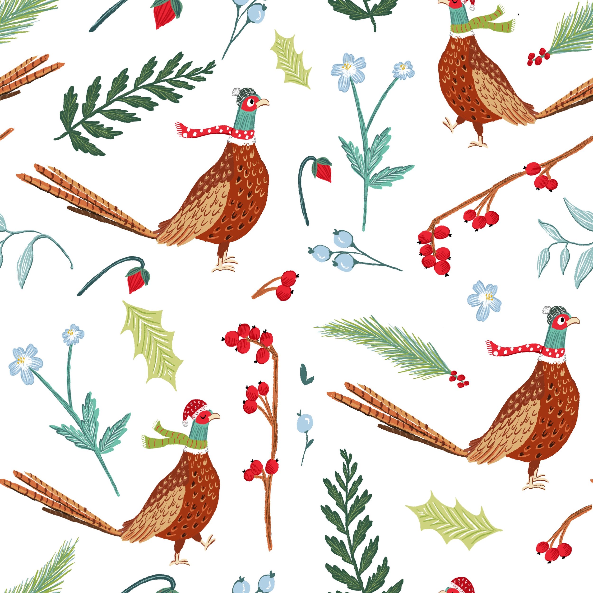 Winter pheasant print_Greetings and Gift.jpg