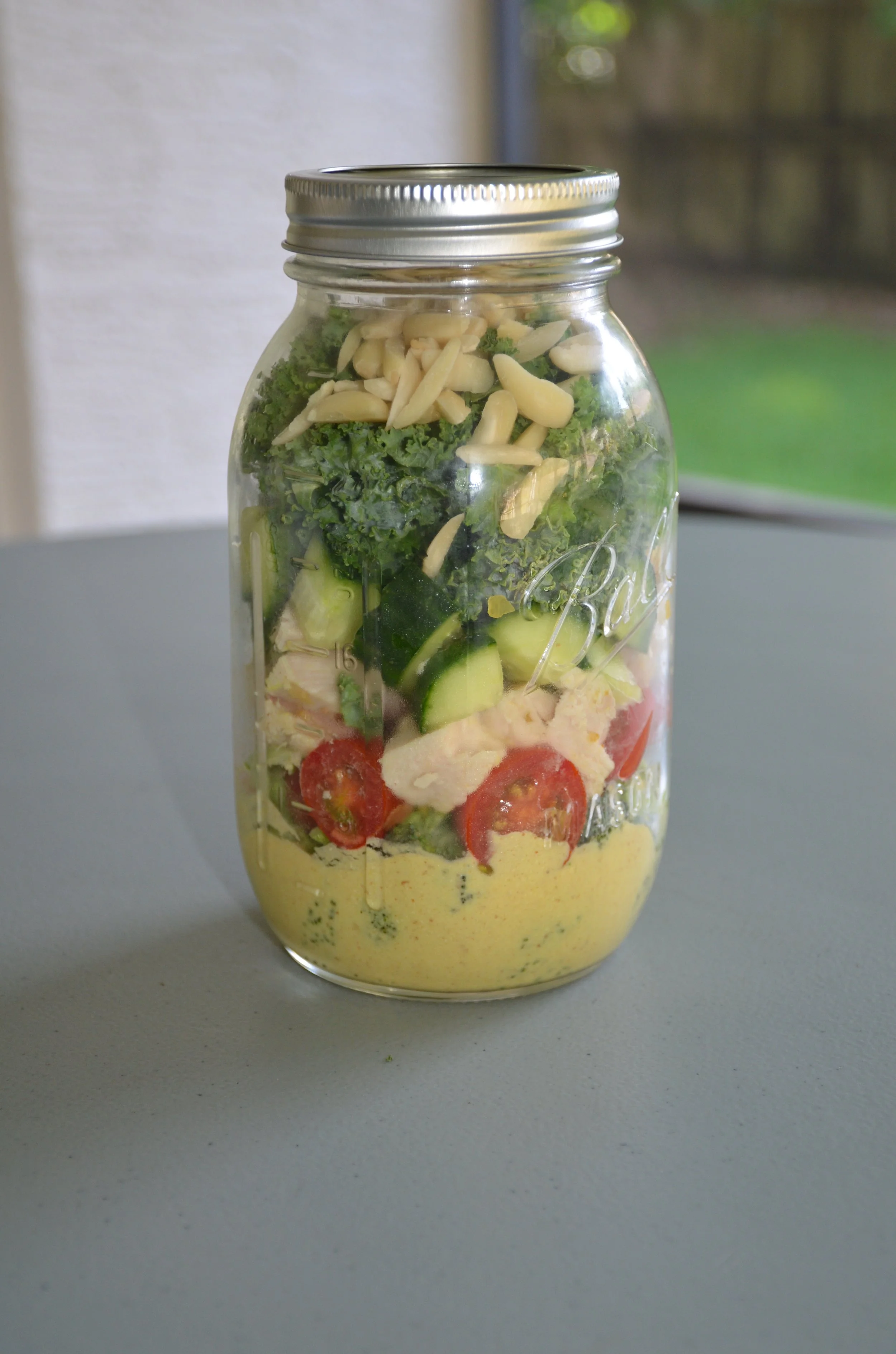 Honey Mustard Chicken Mason Jar Salad