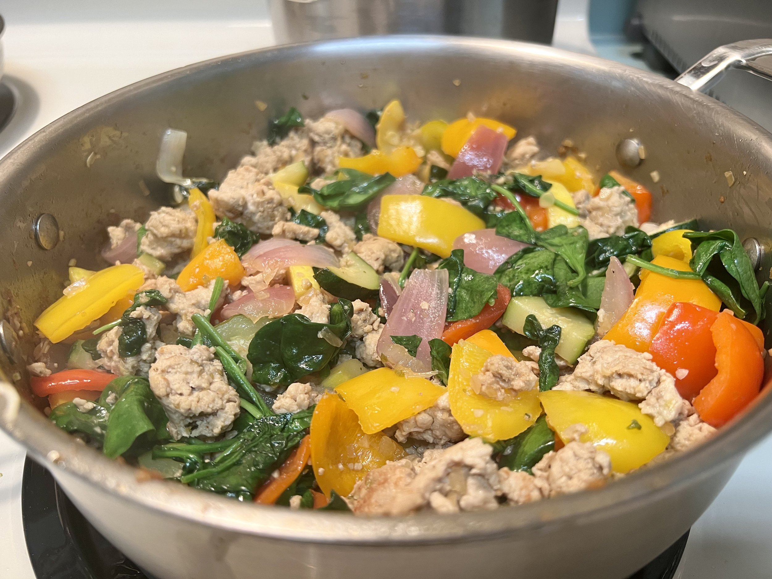 Ground Turkey Veggie Teriyaki Saute