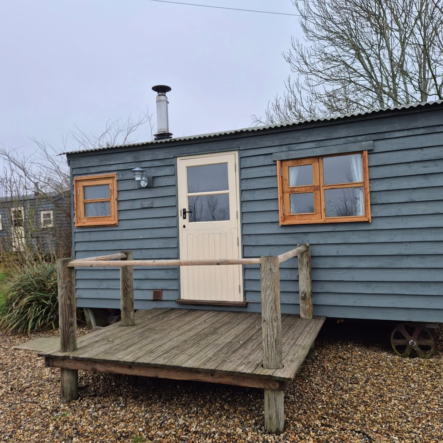 The huts have been spruced up ready for the new season. Shepherds View has got new bigger window giving it an even better view across the fields.
One day it will stop raining, the sun will shine and we will be ready to welcome guests old and new to o