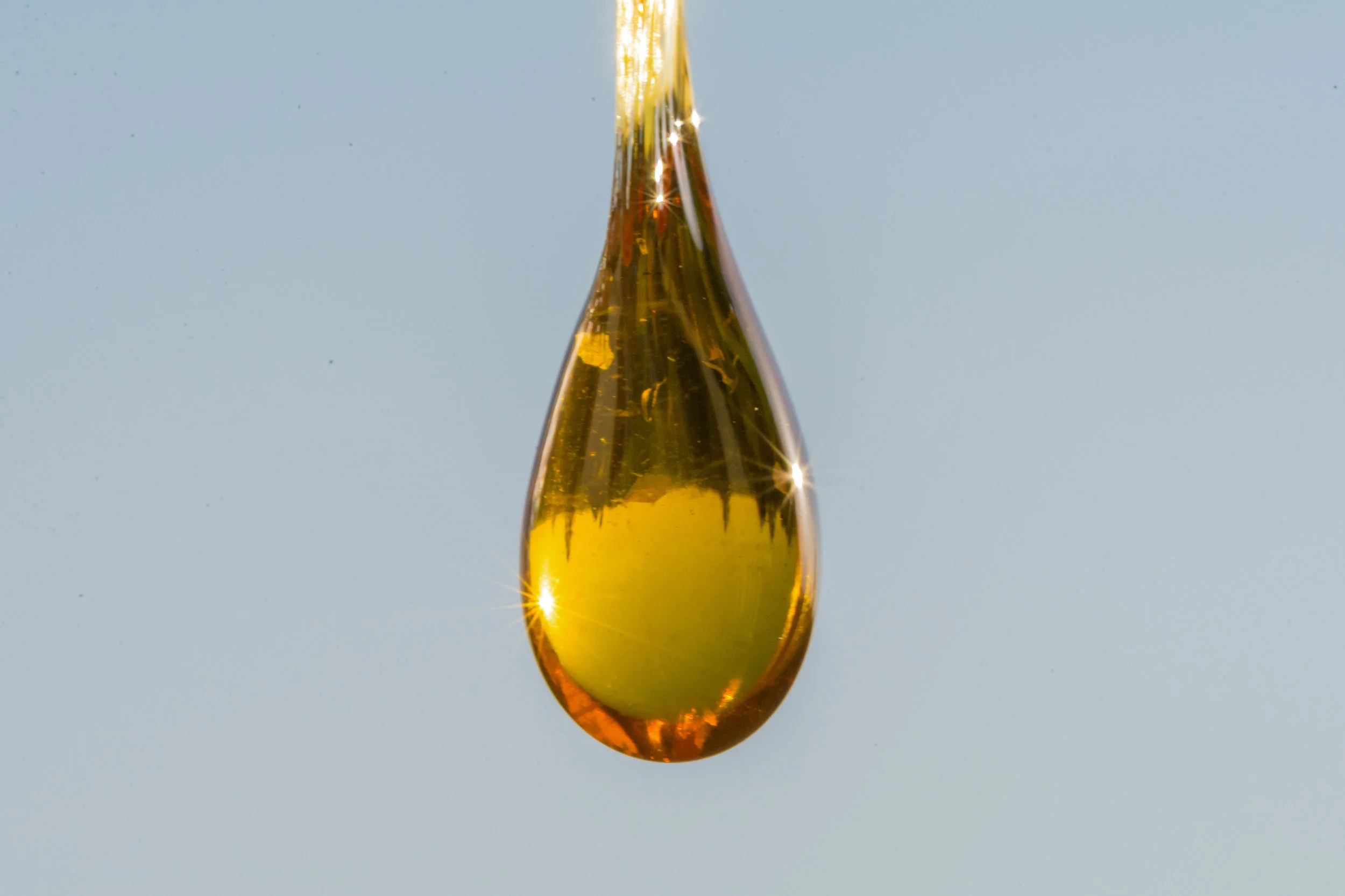 Drop of hemp oil