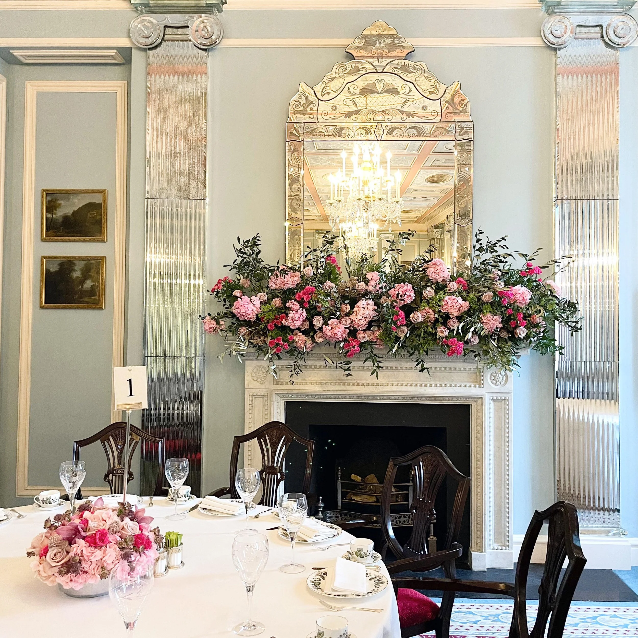 London Hotel Mantlepiece Event Flowers.jpg