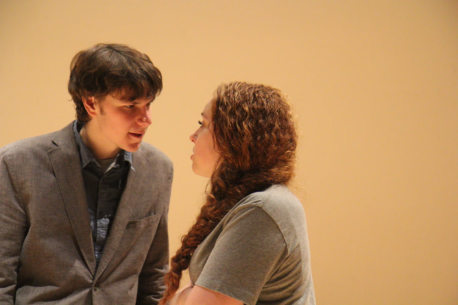  Raphael Stigliano and Caley Chase in R&amp;J: HOW I LOVE THY COMPANY (2015). Photo by Morgan Brill. 