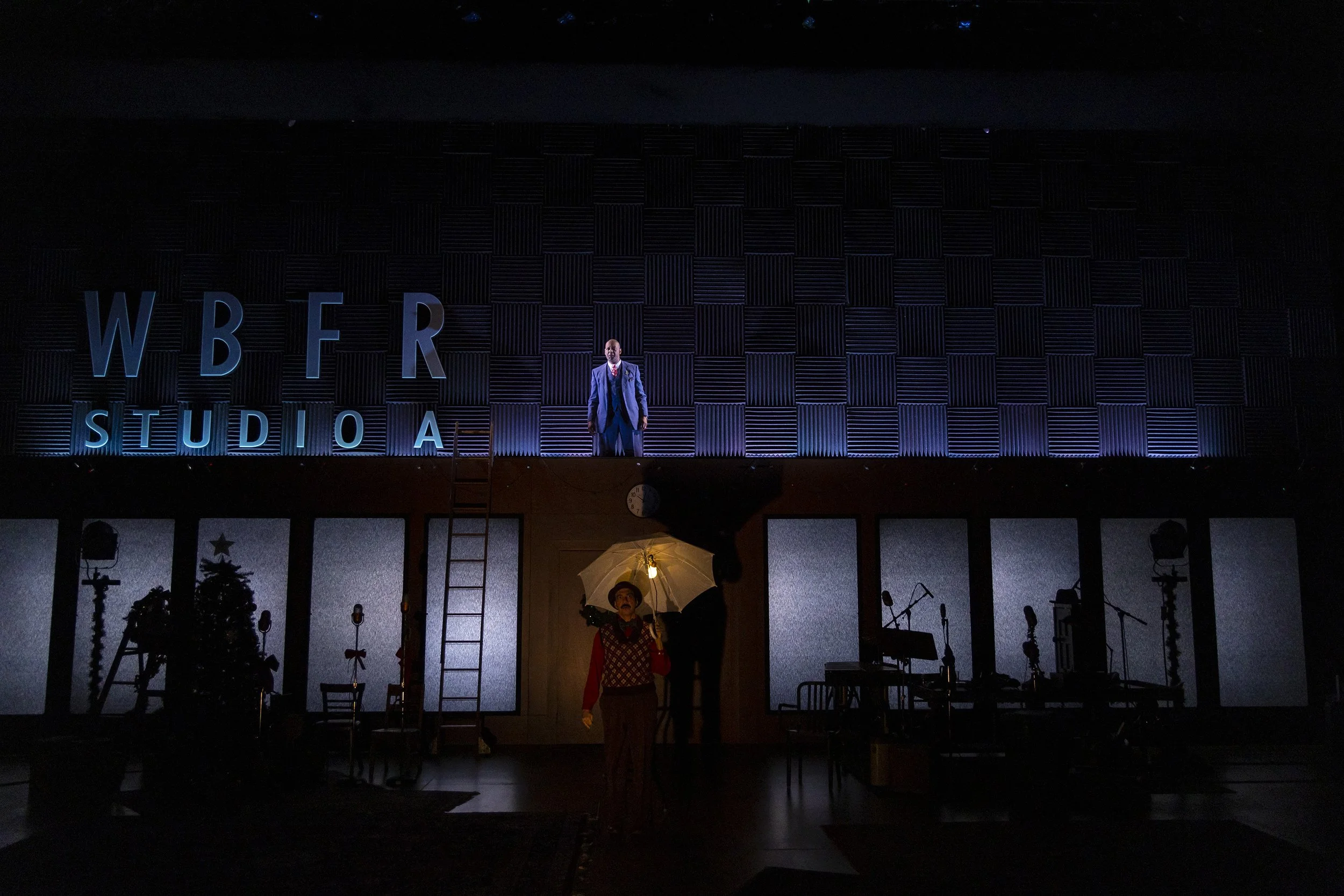  Godfrey L. Simmons, Jr. and Evan Zes in IT’S A WONDERFUL LIFE: A LIVE RADIO PLAY. Photo by T. Charles Erickson. 