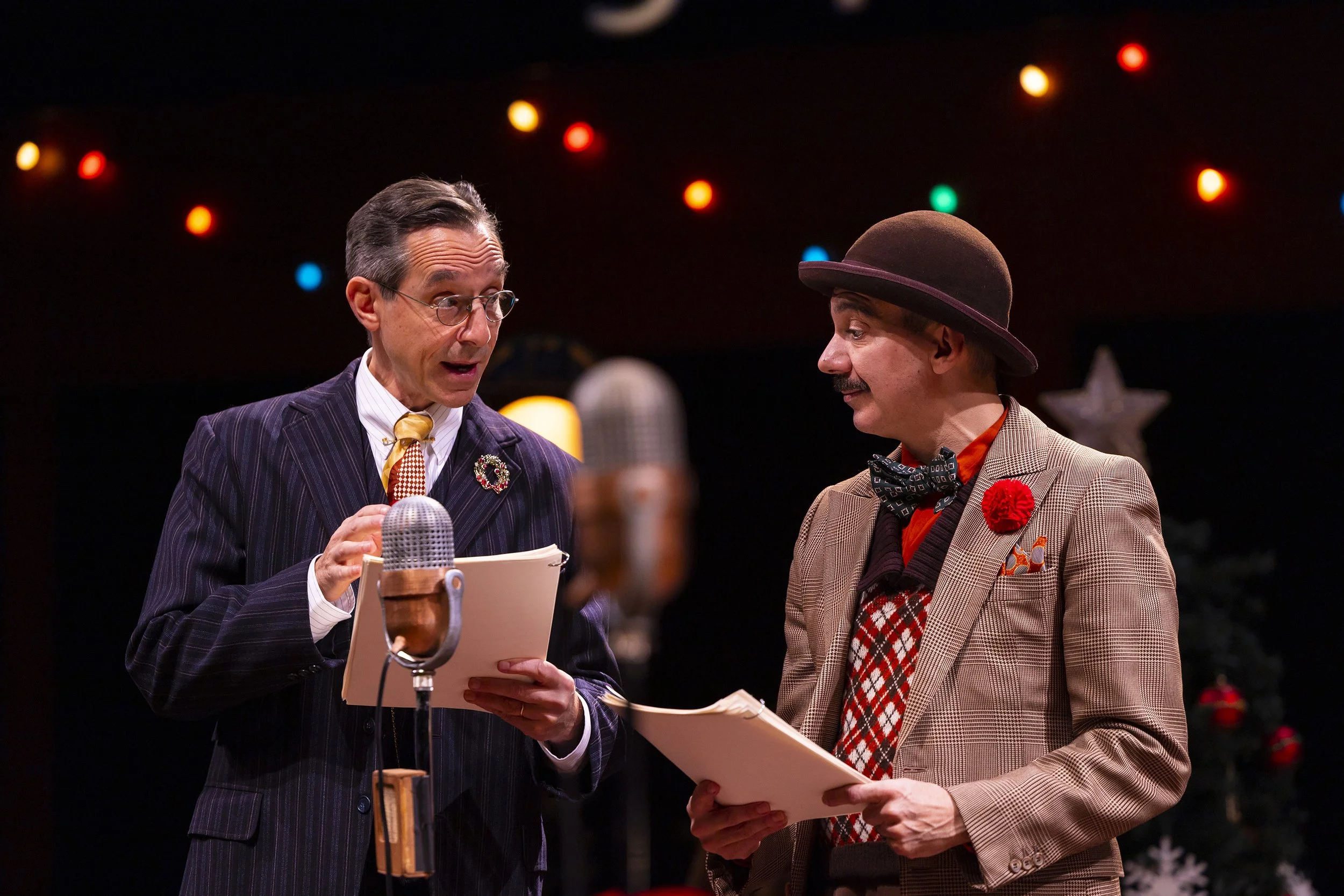  Price Waldman and Evan Zes in IT’S A WONDERFUL LIFE: A LIVE RADIO PLAY. Photo by T. Charles Erickson. 