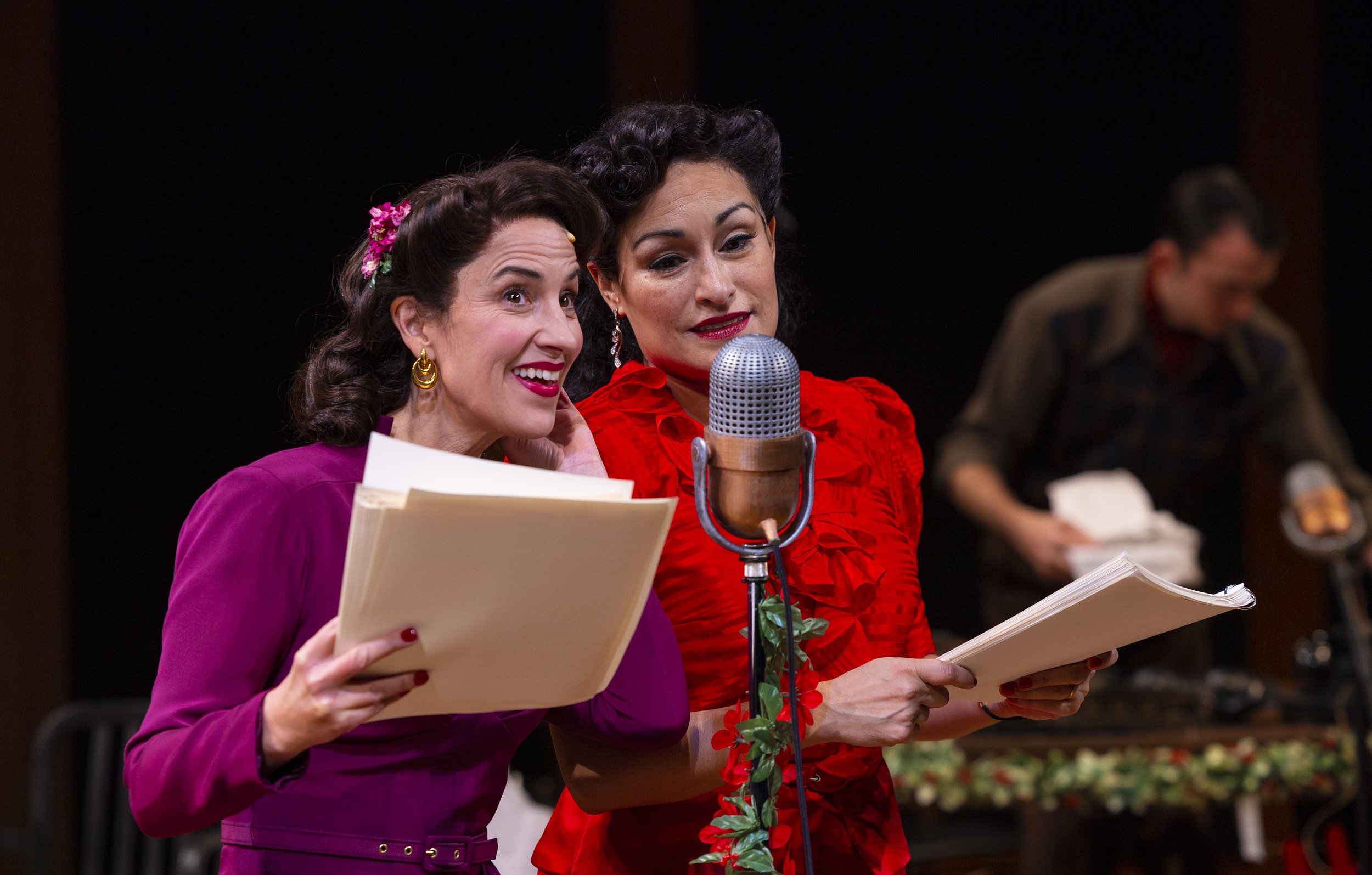  Jennifer Bareillies and Nicole Shalhoub in IT’S A WONDERFUL LIFE: A LIVE RADIO PLAY. Photo by T. Charles Erickson. 