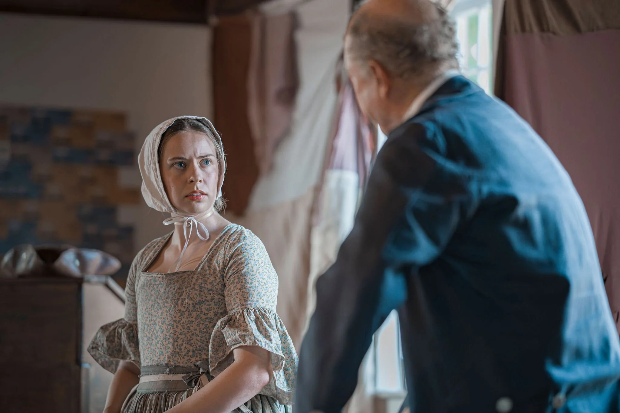 Sophie Walters and Craig Pinder in THE SLIPPERY TRUTH: PRISON BREAK AT NEW-GATE. Photo by Lucas Clopton.