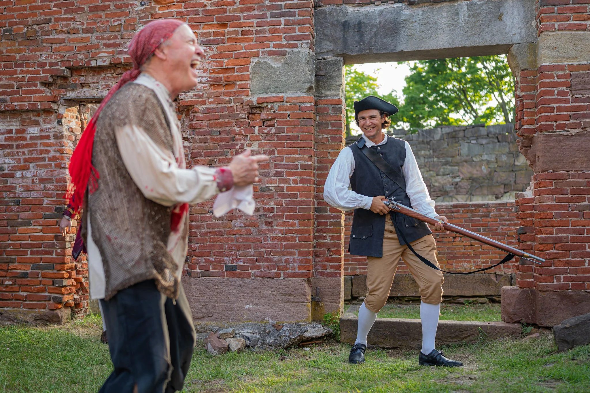 Craig Pinder and Elijah Sarrouf in THE SLIPPERY TRUTH: PRISON BREAK AT NEW-GATE. Photo by Lucas Clopton.