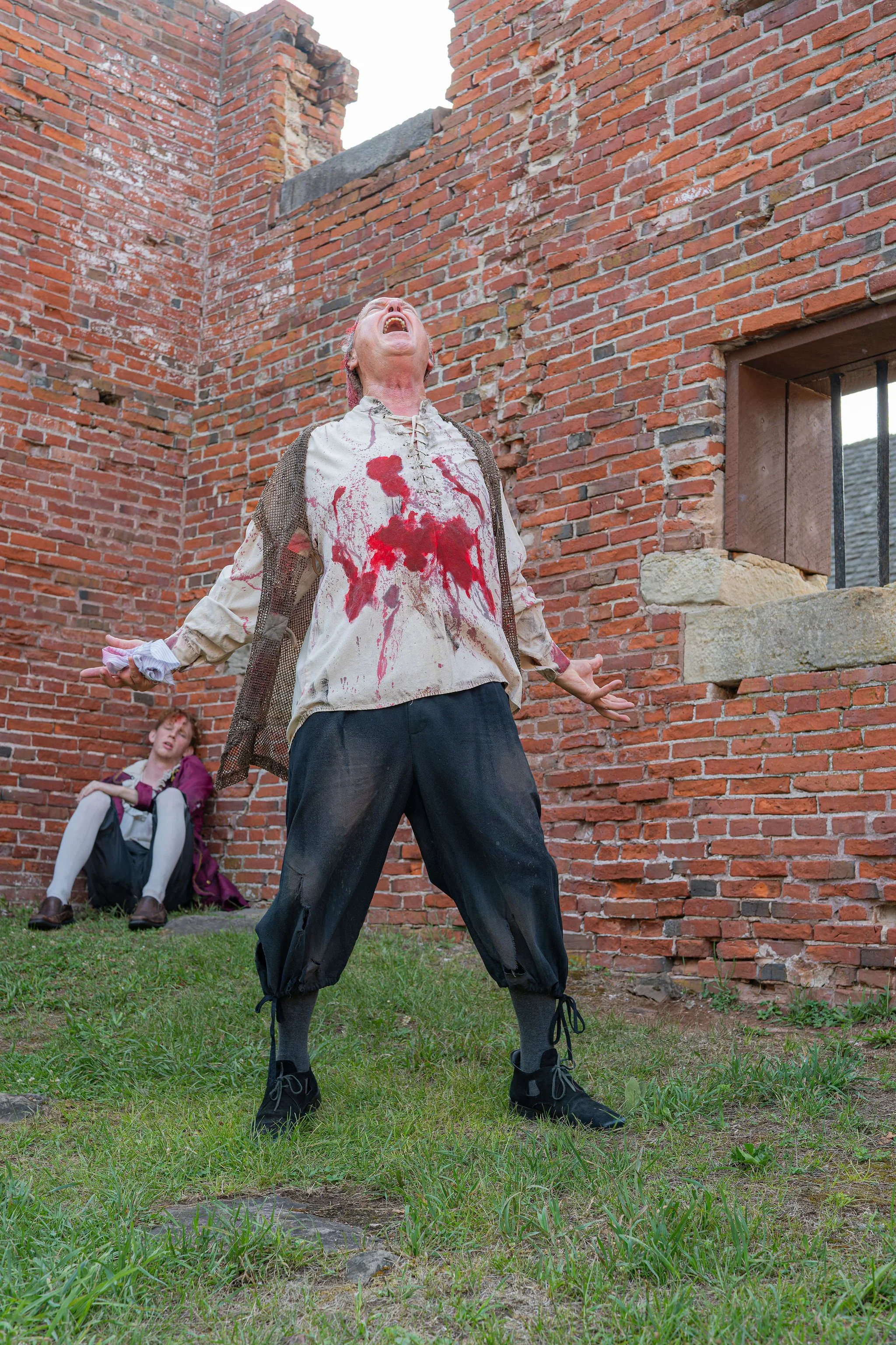 Raymond Cain and Craig Pinder in THE SLIPPERY TRUTH: PRISON BREAK AT NEW-GATE. Photo by Lucas Clopton.