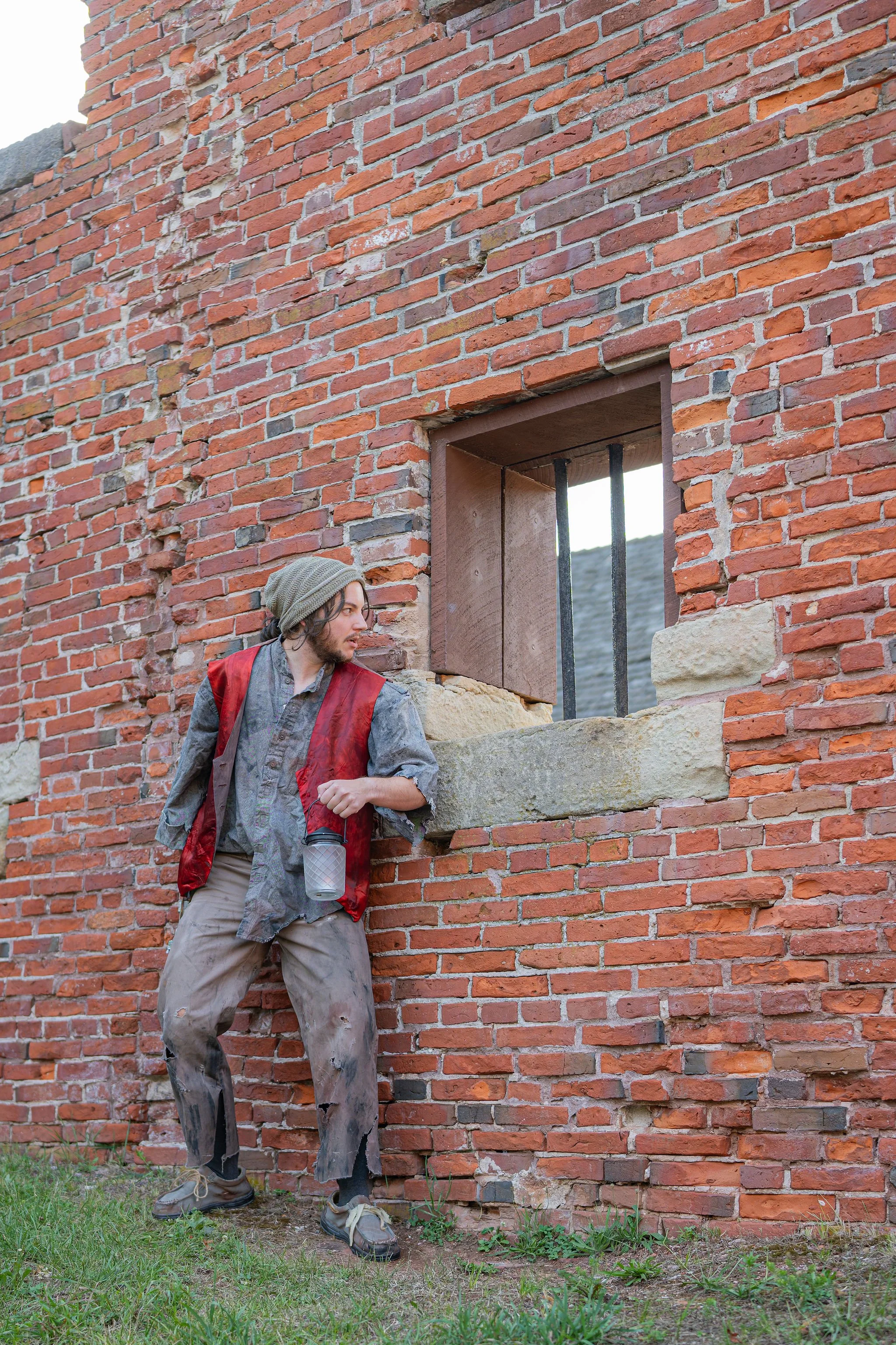 Jackson Bird in THE SLIPPERY TRUTH: PRISON BREAK AT NEW-GATE. Photo by Lucas Clopton.