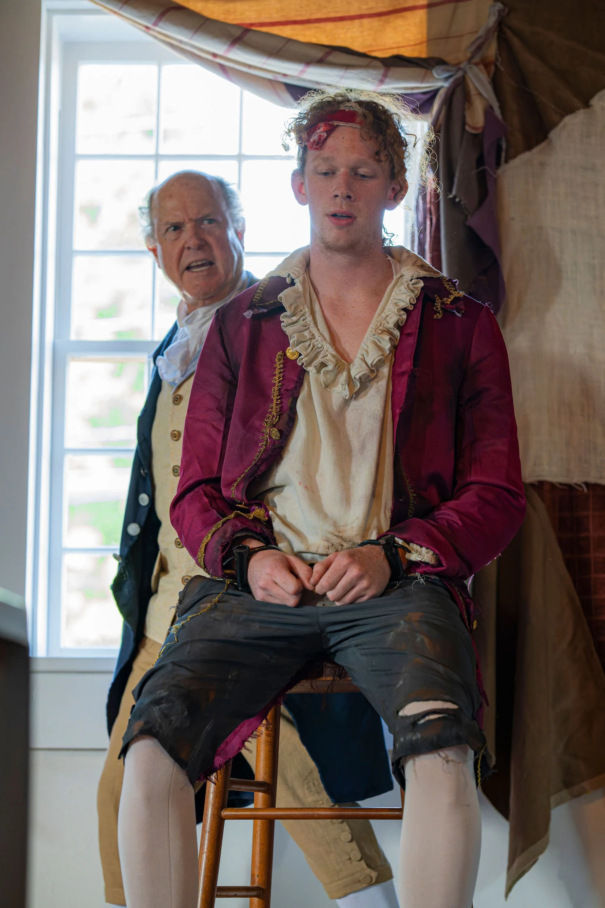 Craig Pinder and Raymond Cain in THE SLIPPERY TRUTH: PRISON BREAK AT NEW-GATE. Photo by Lucas Clopton.