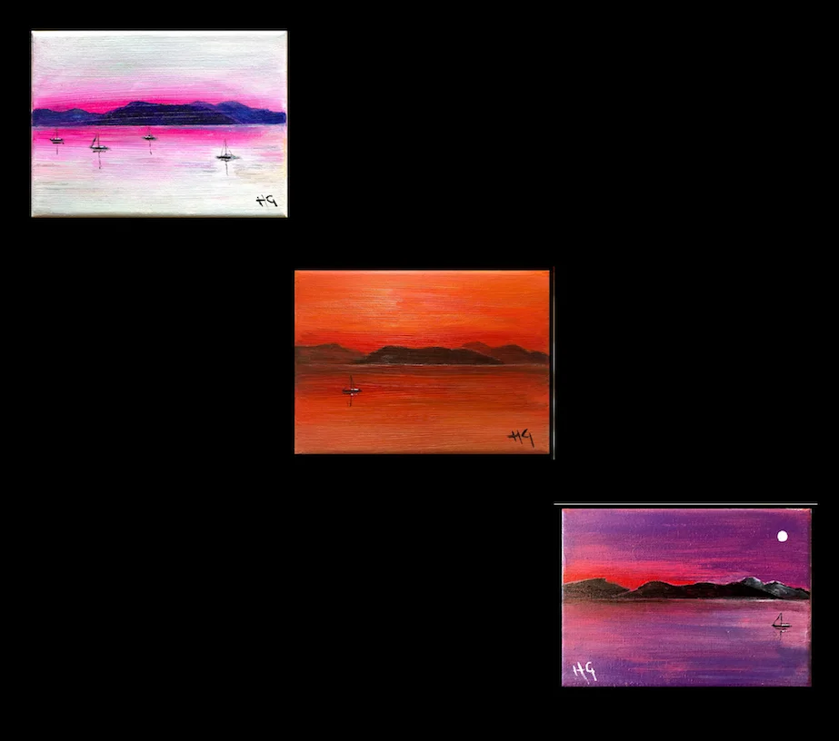 Triptych Sunset