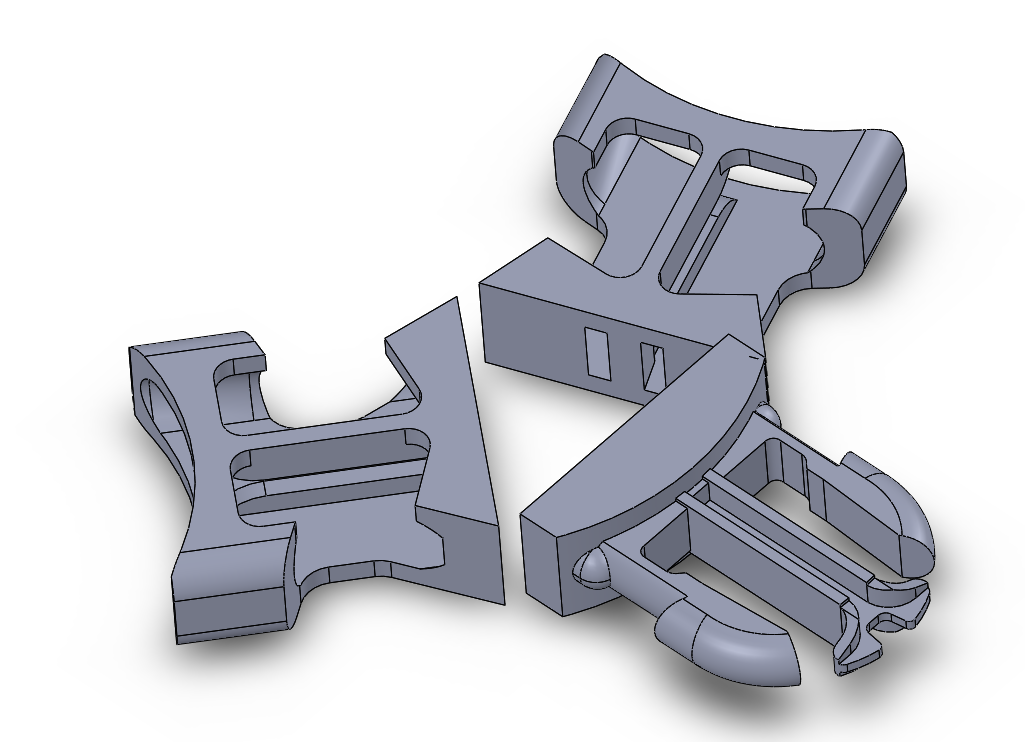 Shuffling the bodies around (with a refrence sketch) allowed me to tweak the angle of each strap for optimum comfort 