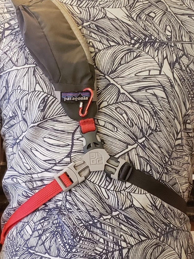  My upgraded buckle allows me to interface with the hardware on the bag while providng a configuration with more stability for skating 