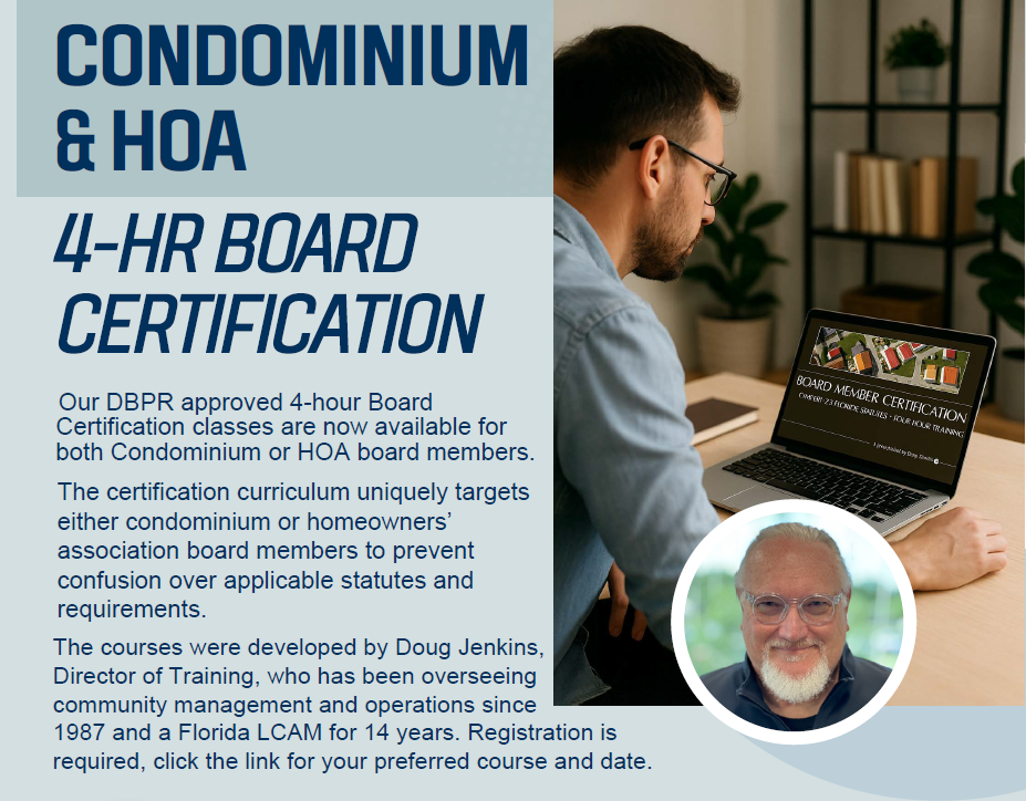 Board Certification Webinars for Condo