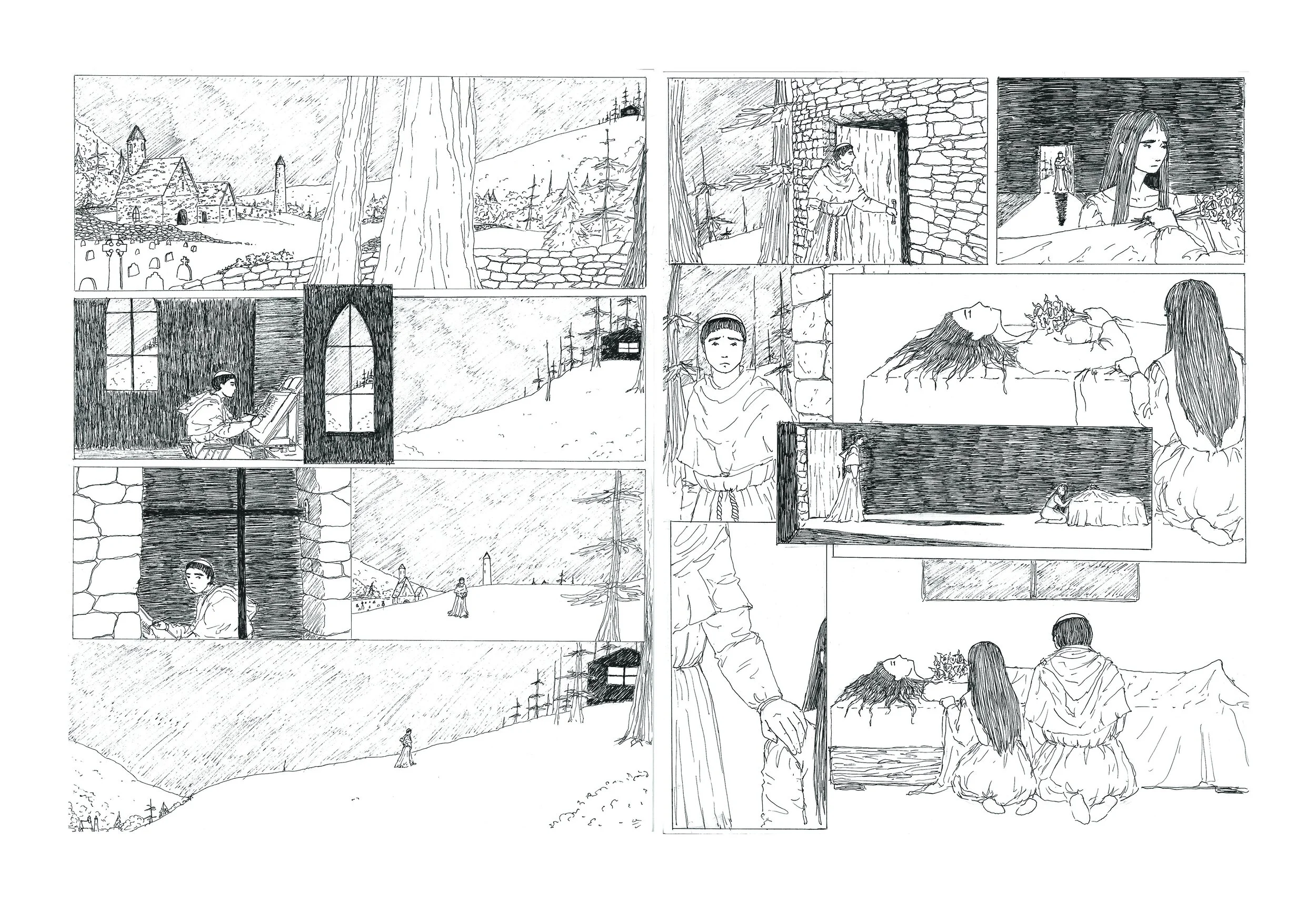  Medieval comic, pen 2018 