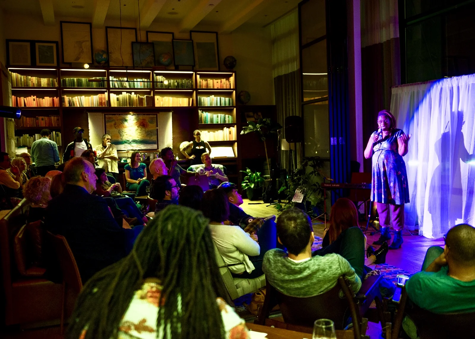 Comedian Shalewa Sharpe. September 2018. Photo by Alison Stock.