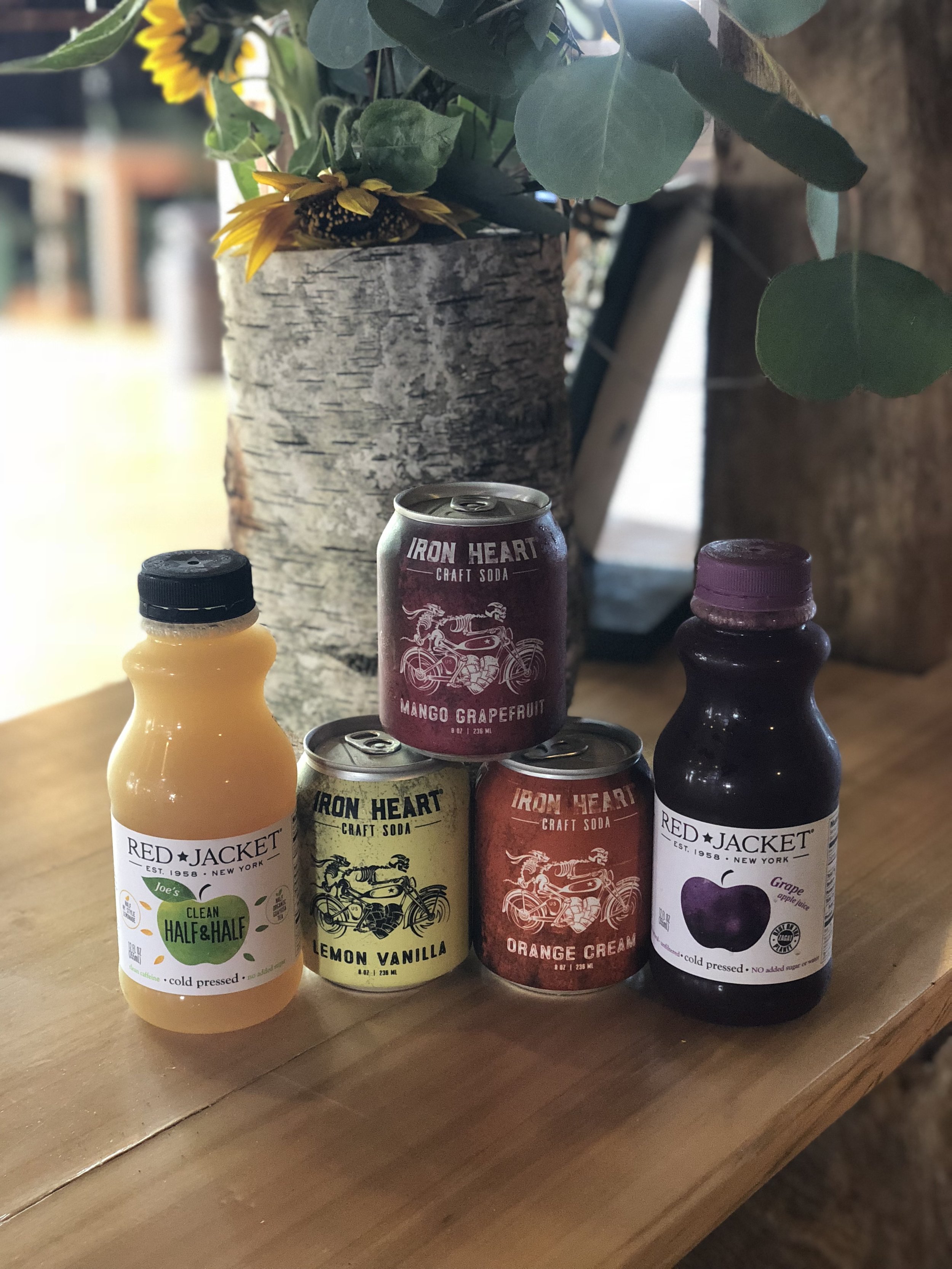 Picture of local juices and sodas served