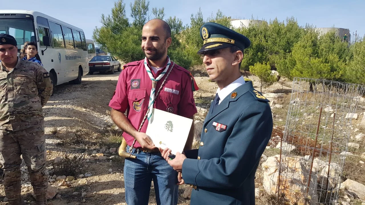 "غرز ٧،٥٠٠ أرزة لمناسبة ذكرى ال٧٥ للاستقلال"