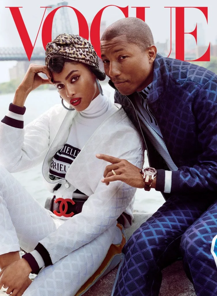Imaan Hammam and Pharrell Williams for VOGUE, Photo by Mario Testino