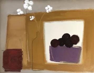 STILL LIFE WITH PURPLE AND GOLD