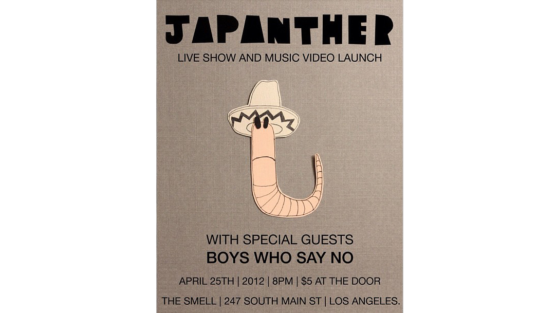 Japanther Music video launch at The Smell flyer
