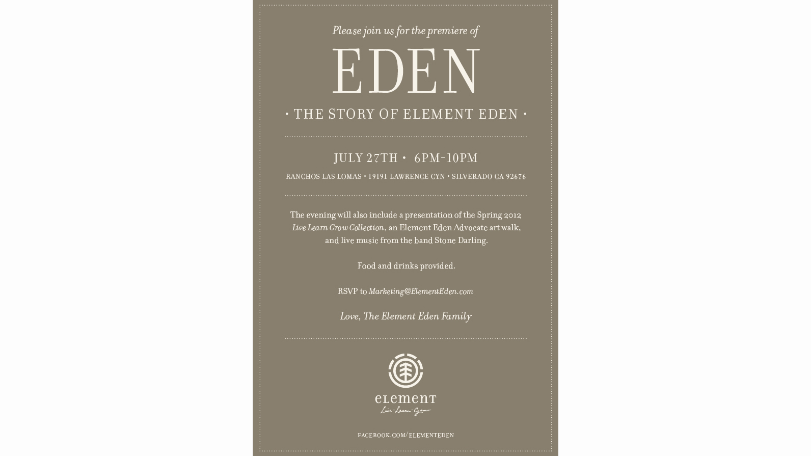 The Story of Element Eden exhibition