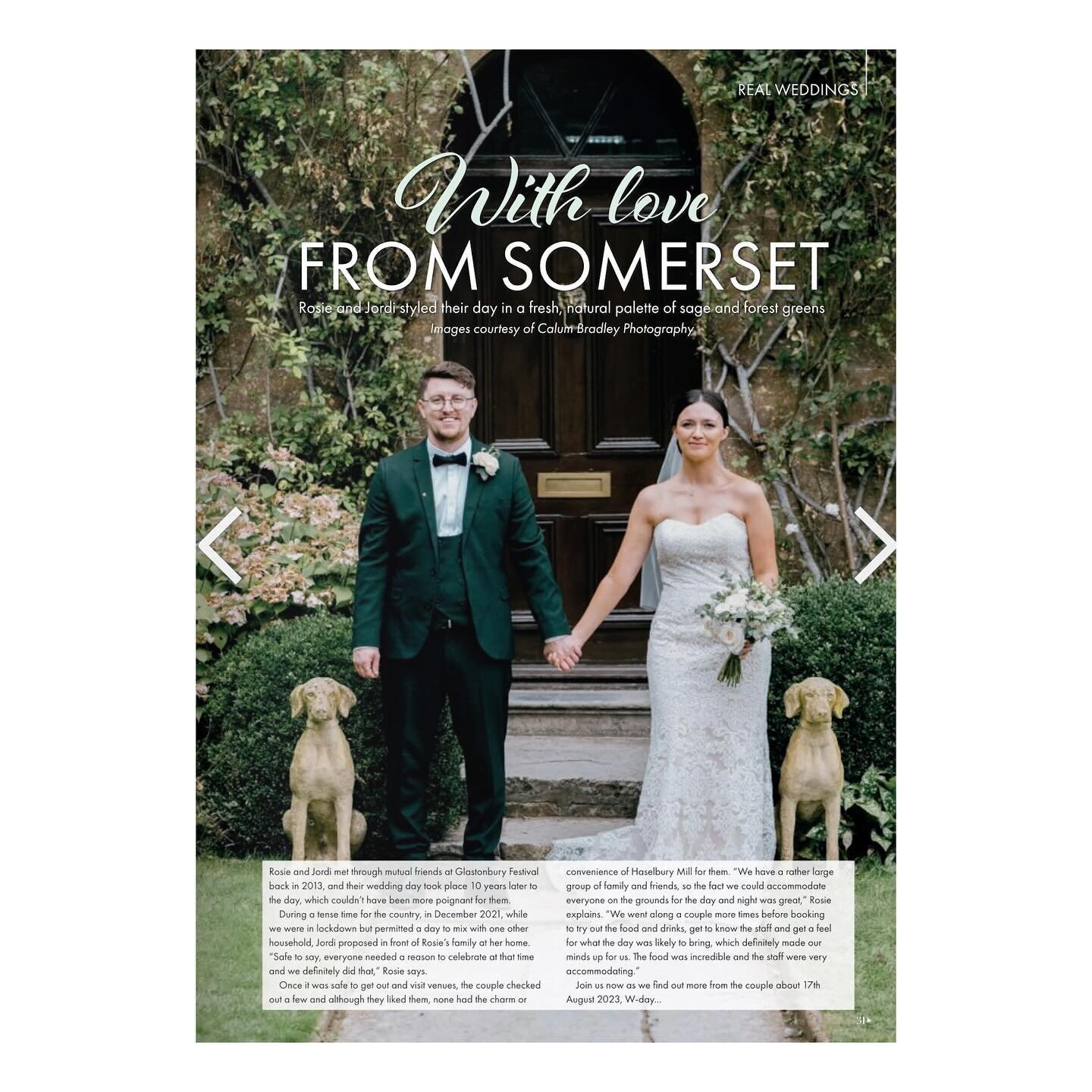 What a way to bring February to an end with my second feature in @countyweddingmagazines

I had the pleasure of photographing Rosie and Jordi&rsquo;s wedding last August at Hornsbury Mill, in Somerset. 

It was a fantastic day and I worked with some 