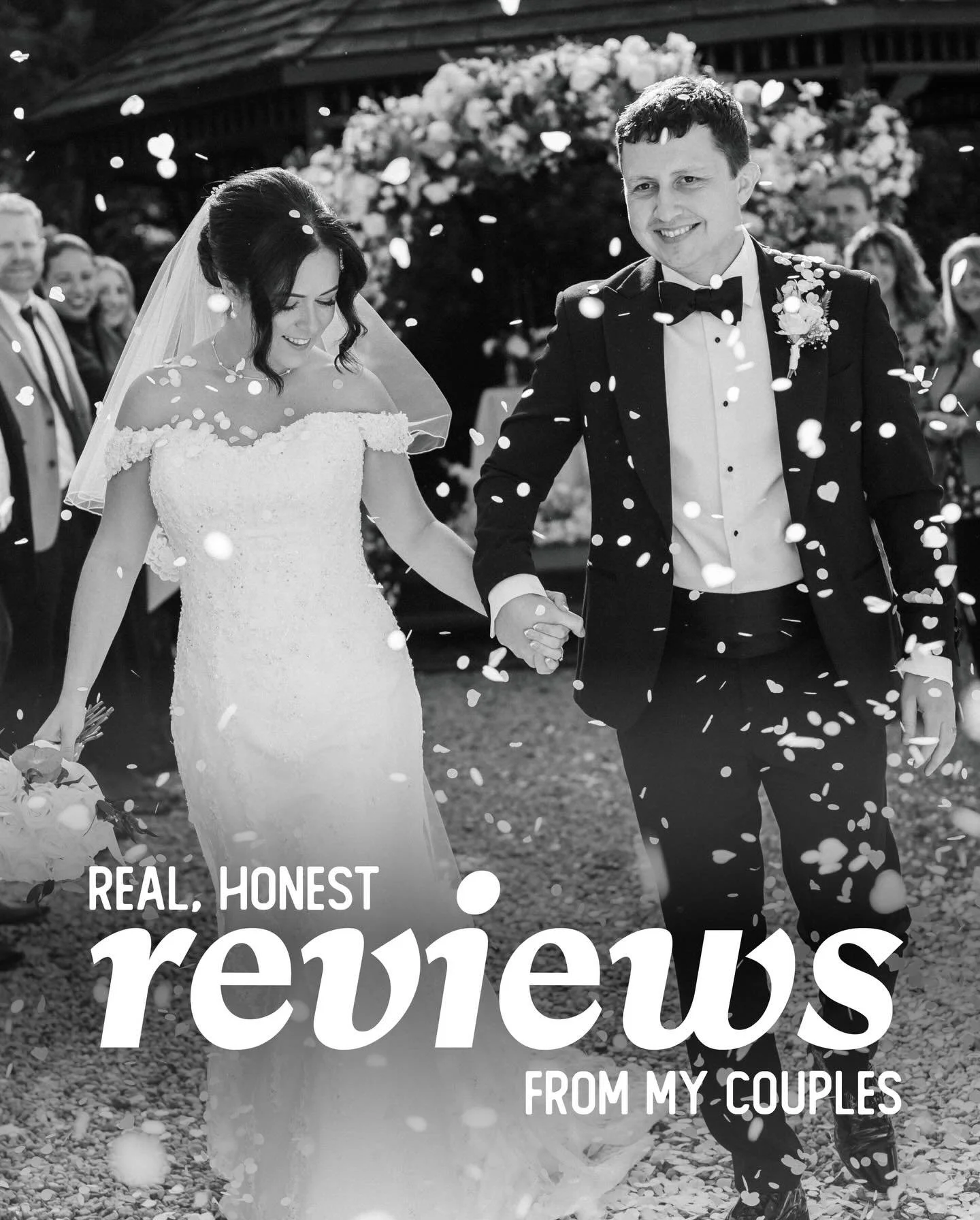 A few kind words from some of my amazing couples!

I&rsquo;m so grateful to work with such lovely people and to be trusted to capture such important moments. These are just a small selection of the reviews I&rsquo;ve received from couples over the ye