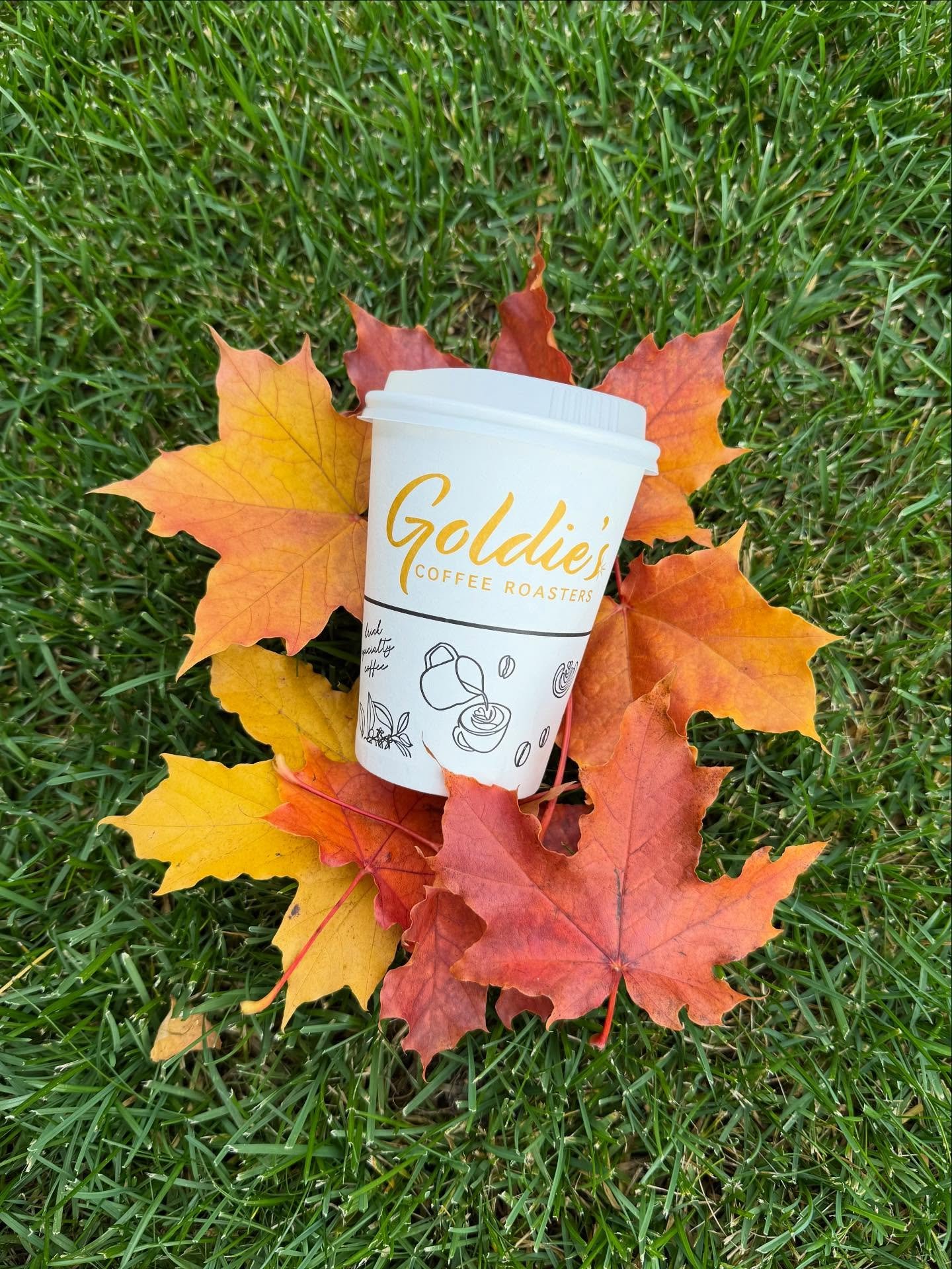 Happy Friday! 🍁☀️ It&rsquo;s going to be a beautiful weekend. Make sure to grab one of our October specials and get outside! #alaska #womenwhoroast #specialtycoffee #goldiescoffeeroasters #applecrisp