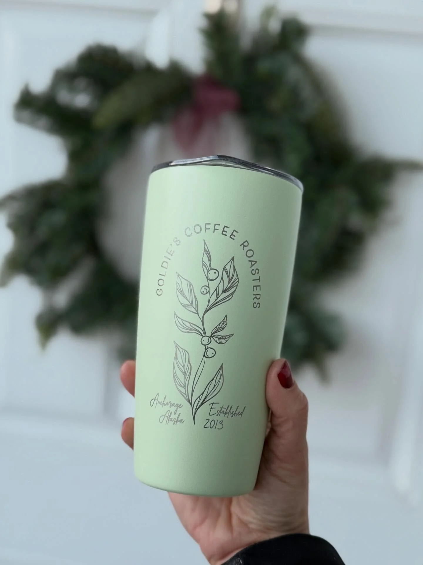 A moment for the Cactus Green 🌵🫶 We are loving this one!  #stockingstuffers #goldiescoffeeroasters #giftcoffee #womenwhoroast #alaska