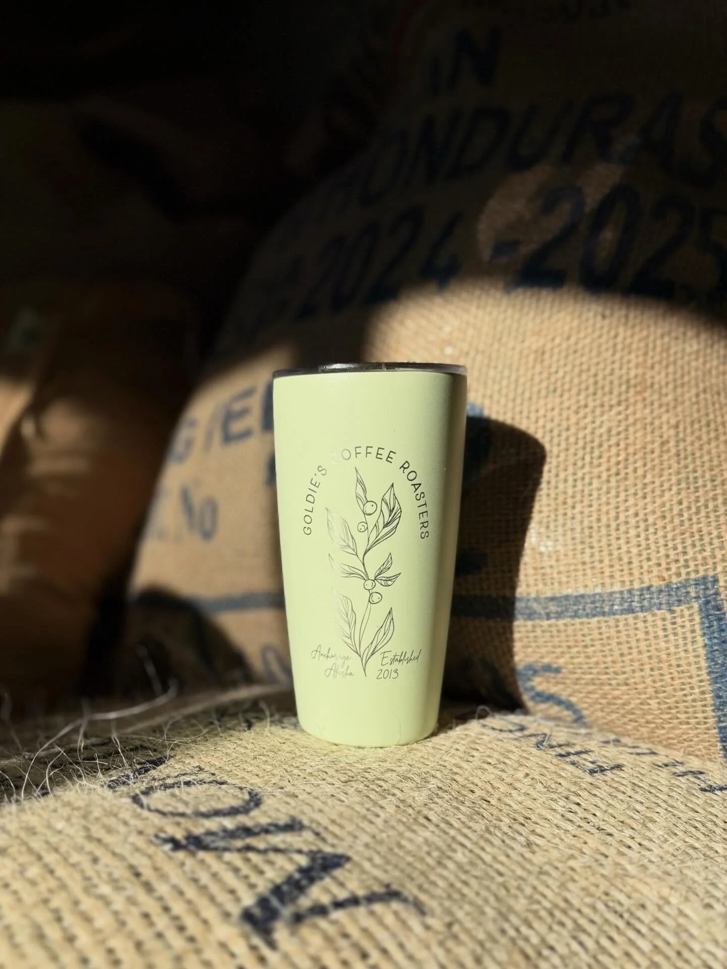 Goldie&rsquo;s @miir all stocked up at the shop! 😎💛 #merch #alaska #womenwhoroast #goldiescoffeeroasters