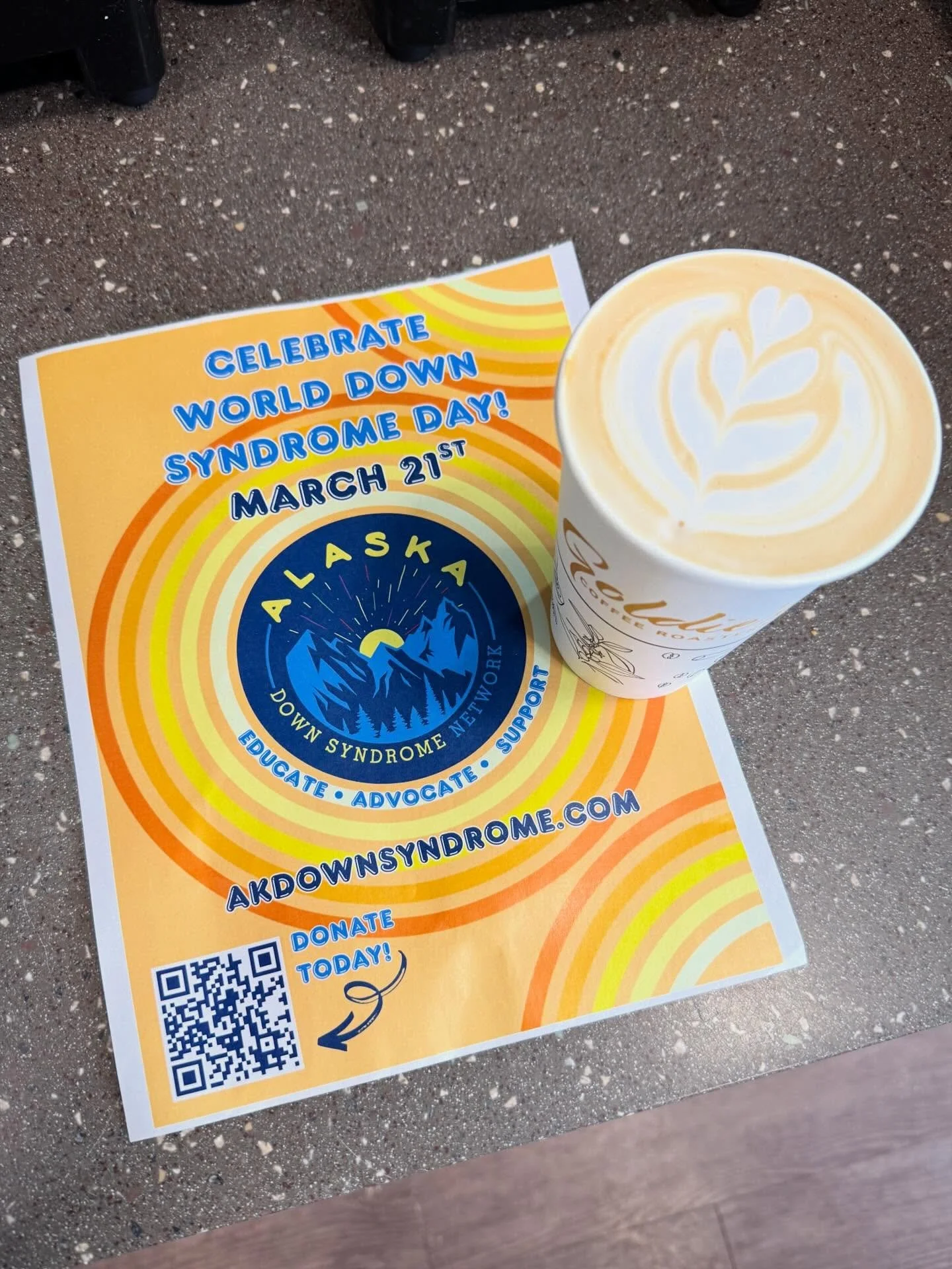 Celebrating World Down Syndrome Day today! 🧡💛🌎 @alaska_down_syndrome #alaska #goldiescoffeeroasters #womenwhoroast #specialtycoffeeshop