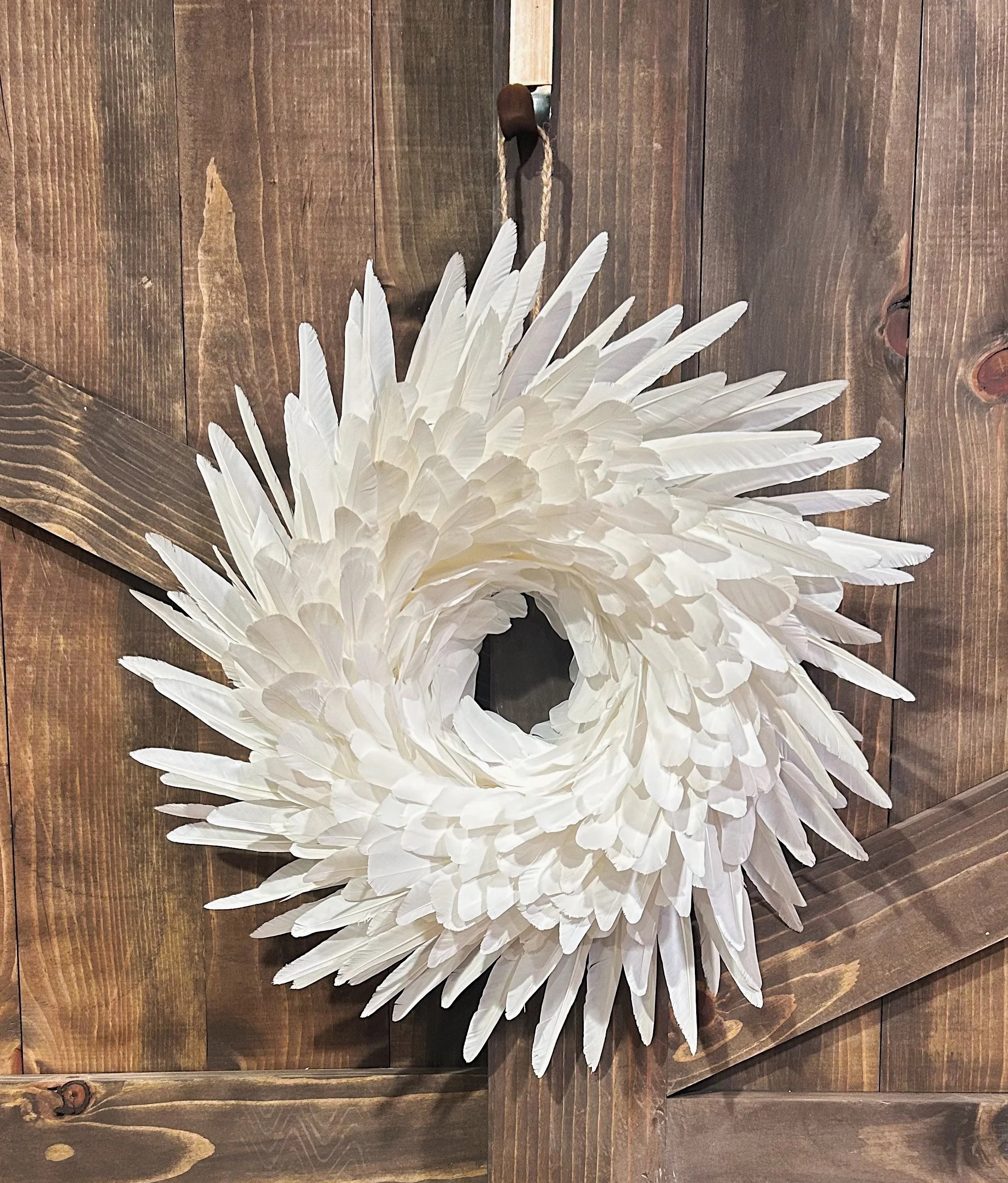 Limited Edition White Dove Feather Wreath