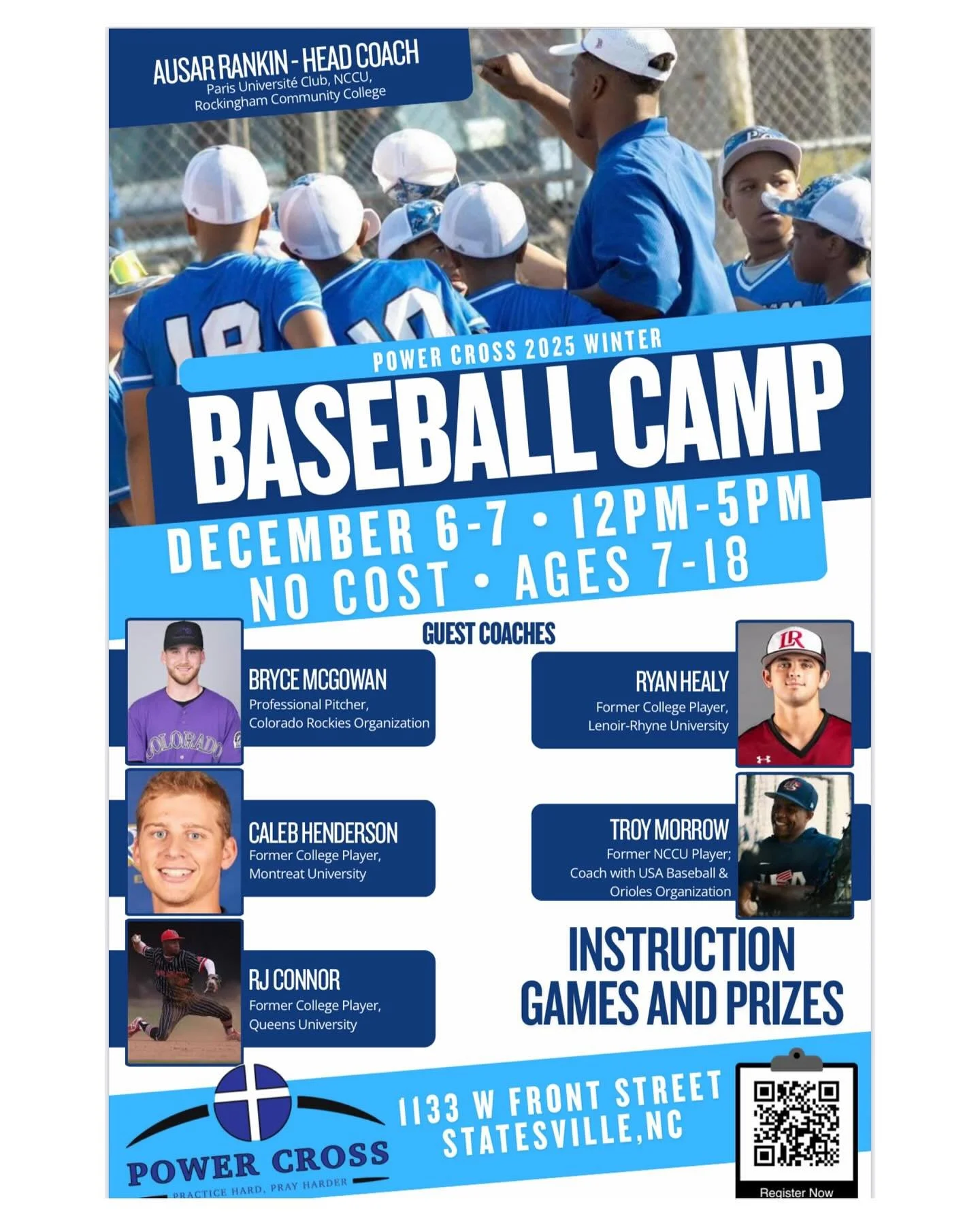Power Cross Ministries Baseball Camp ⚾️

Looking to take your game to the next level? Join us for an exciting two-day baseball camp hosted by Powercross Ministries! Whether you&rsquo;re a seasoned player or just starting out, our camp is designed to 