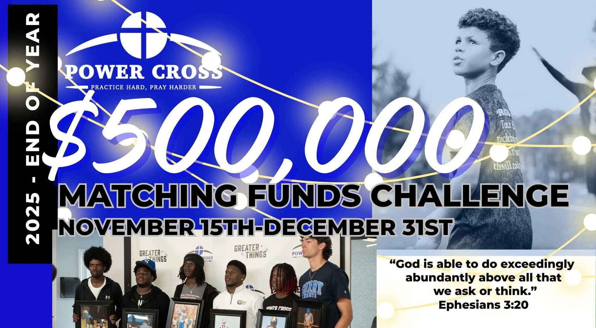 Your Giving Tuesday gift can provide someone with the message of Hope in Jesus.
This Giving Tuesday, your investment in Power Cross can help &quot;Danny&quot;. Danny will have a safe place after school and on weekends to have his body, mind, and soul