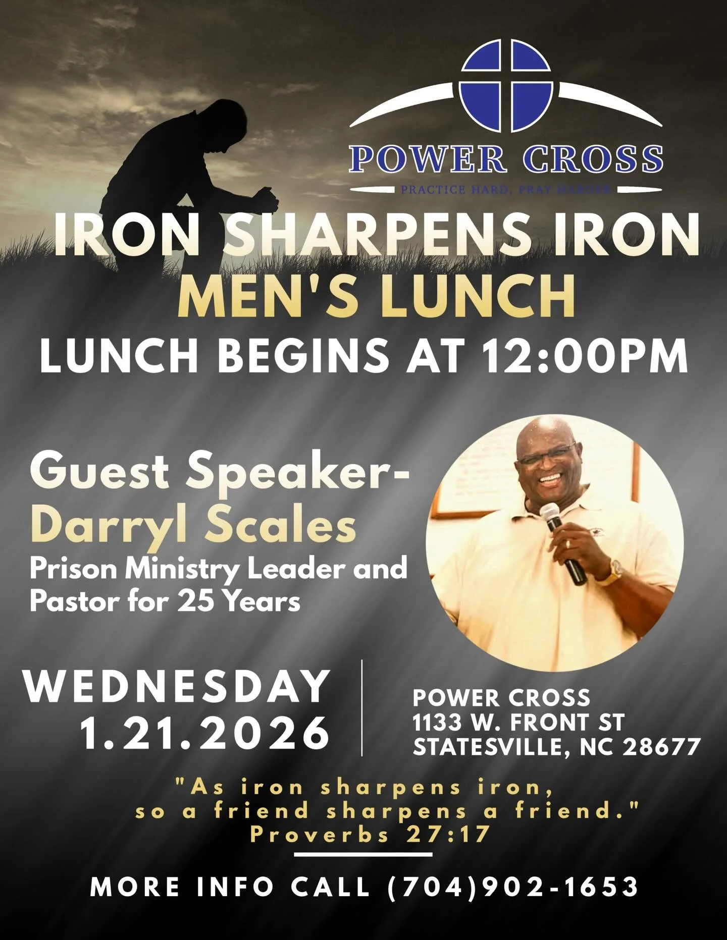 You don&rsquo;t want to miss out on our men&rsquo;s lunch!!
We&rsquo;re excited to have guest speaker Darryl Scales join us