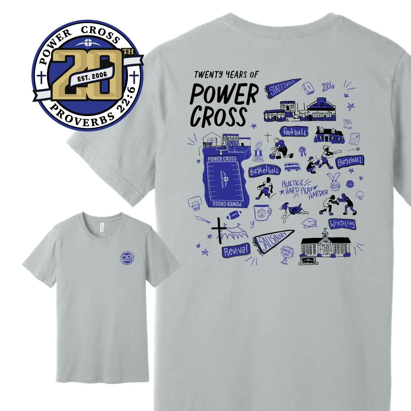 We have an amazing shirt celebrating the 20th Anniversary of Power Cross. Every icon on the back of the shirt represents something significant to the ministry over the years!  Today, we highlight the very first Power Cross Van- affectionately called 