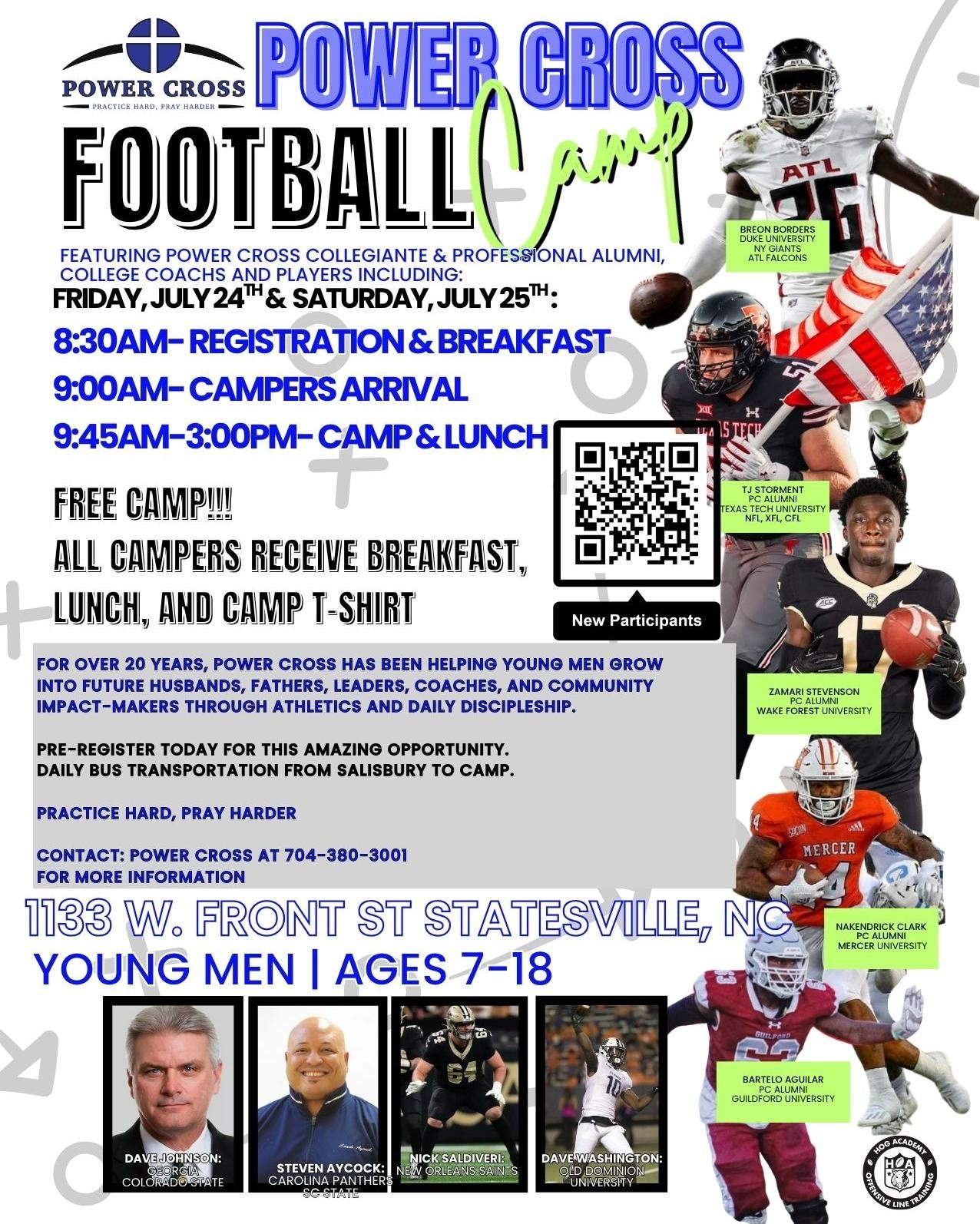 FOOTBALL CAMP IS NEXT WEEK!!! Get signed up today.
Proverbs 22:6